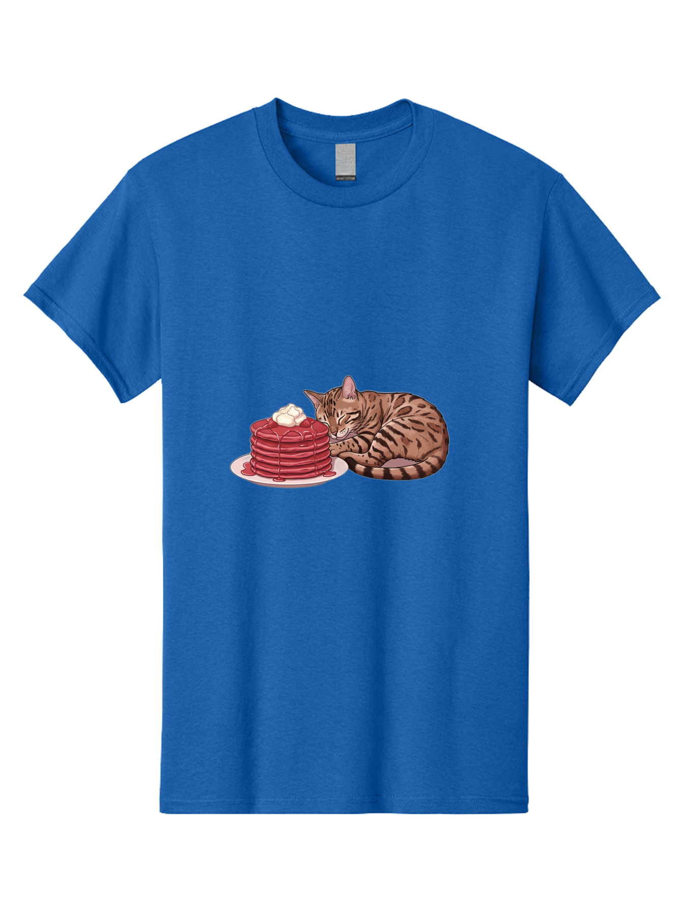 Cat-And-Pancakes-1 Men'S Graphic Tee, 100% Cotton, Comfortable Casual Summer Wear, Machine Washable, Vintage Camera, Old Camera, Antique Camera, Black Camera, Classic Photography, Photography Equipment, Nostalgic Device, Film Camera, Bak184