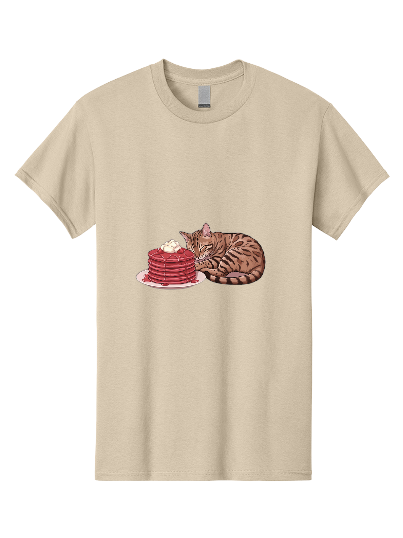 Cat-And-Pancakes-1 Men'S Graphic Tee, 100% Cotton, Comfortable Casual Summer Wear, Machine Washable, Vintage Camera, Old Camera, Antique Camera, Black Camera, Classic Photography, Photography Equipment, Nostalgic Device, Film Camera, Bak184