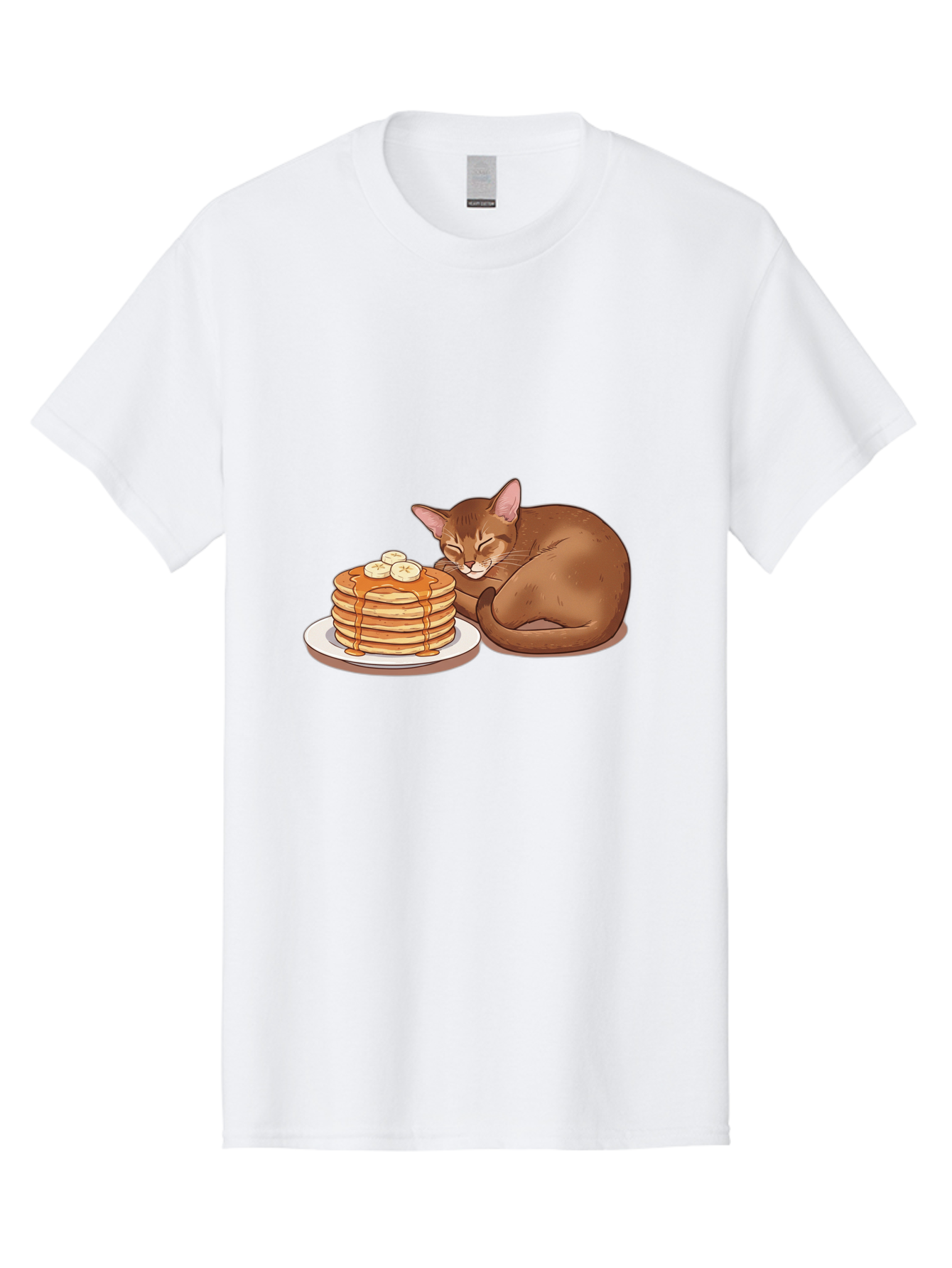 Cat-And-Pancakes-3 Men'S Graphic Tee, 100% Cotton, Comfortable Casual Summer Wear, Machine Washable, Vintage Camera, Old Camera, Antique Camera, Black Camera, Classic Photography, Photography Equipment, Nostalgic Device, Film Camera, Bak186
