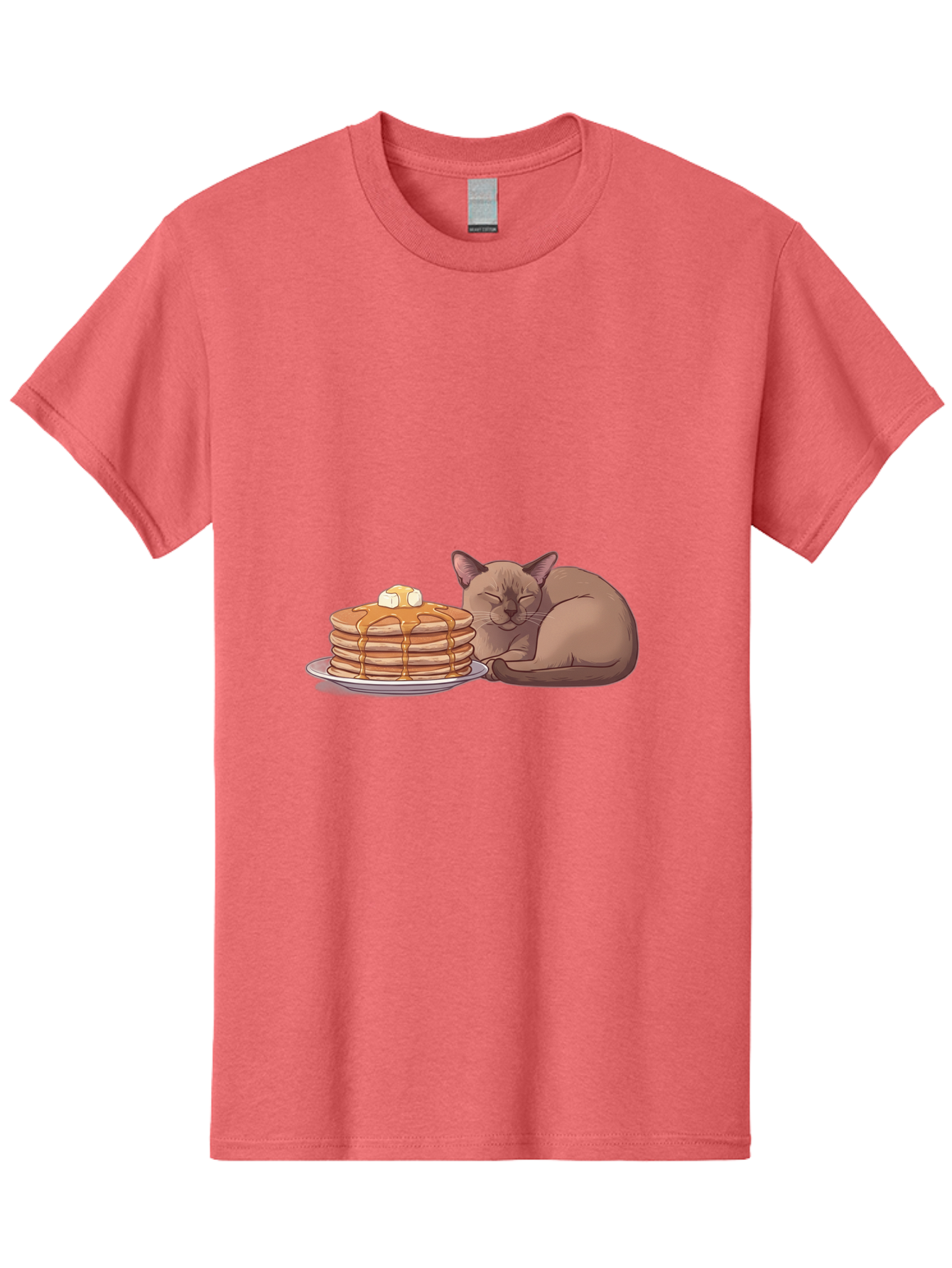 Cat-And-Pancakes-4 Men'S Graphic Tee, 100% Cotton, Comfortable Casual Summer Wear, Machine Washable, Vintage Camera, Old Camera, Antique Camera, Black Camera, Classic Photography, Photography Equipment, Nostalgic Device, Film Camera, Bak187