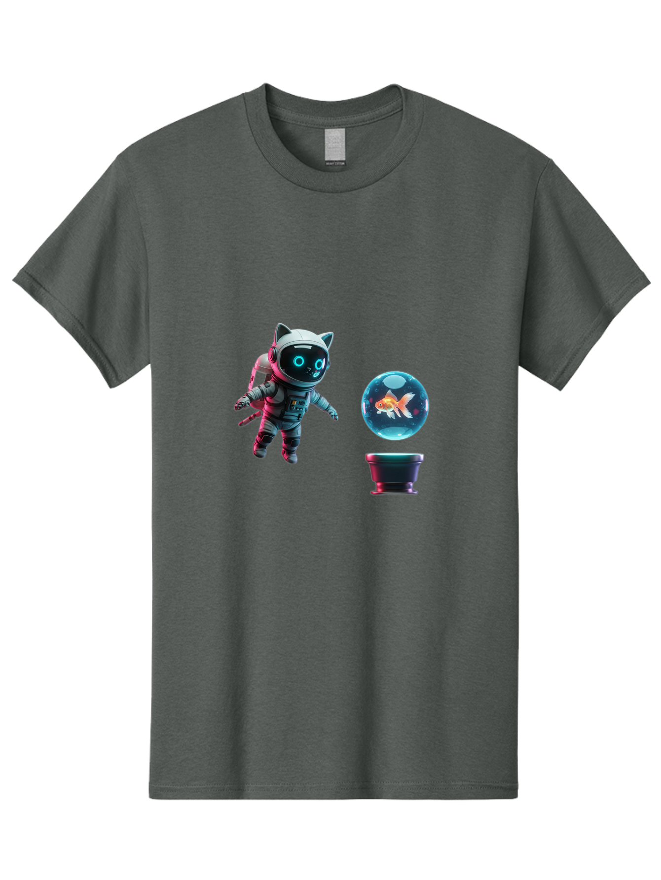 Cat-Astronaut-1 Men'S Graphic Tee, 100% Cotton, Comfortable Casual Summer Wear, Machine Washable, Vintage Camera, Old Camera, Antique Camera, Black Camera, Classic Photography, Photography Equipment, Nostalgic Device, Film Camera, Camera Art Bak189