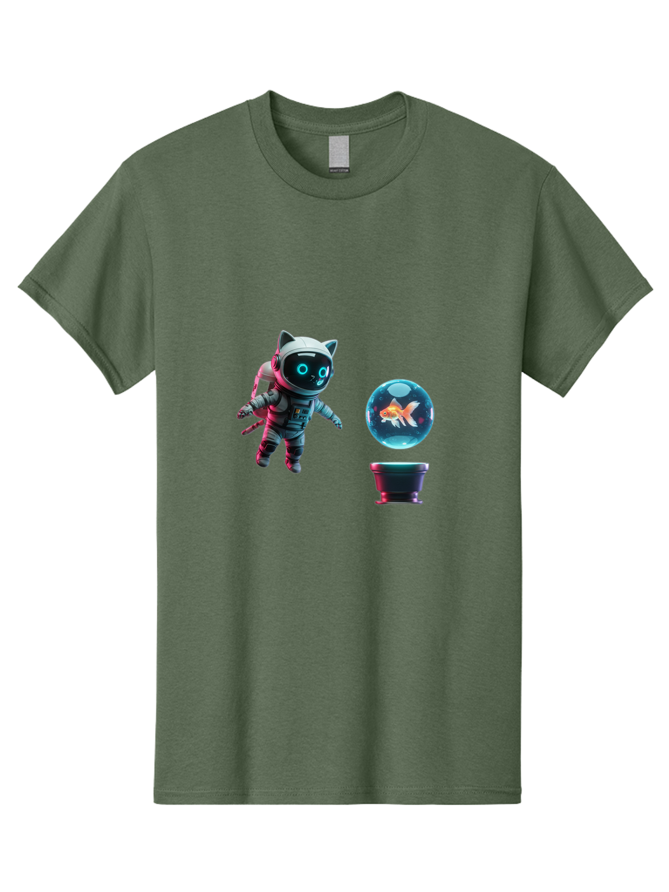 Cat-Astronaut-1 Men'S Graphic Tee, 100% Cotton, Comfortable Casual Summer Wear, Machine Washable, Vintage Camera, Old Camera, Antique Camera, Black Camera, Classic Photography, Photography Equipment, Nostalgic Device, Film Camera, Camera Art Bak189