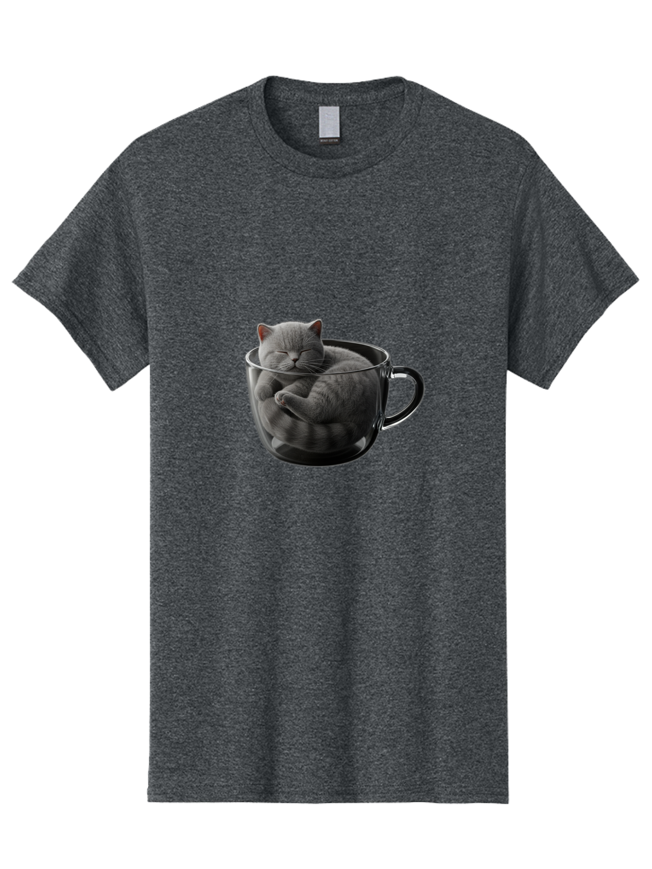 Cat-In-Coffee-Cup-1 Men'S Graphic Tee, 100% Cotton, Comfortable Casual Summer Wear, Machine Washable, Vintage Camera, Old Camera, Antique Camera, Black Camera, Classic Photography, Photography Equipment, Nostalgic Device, Film Camera, Bak193