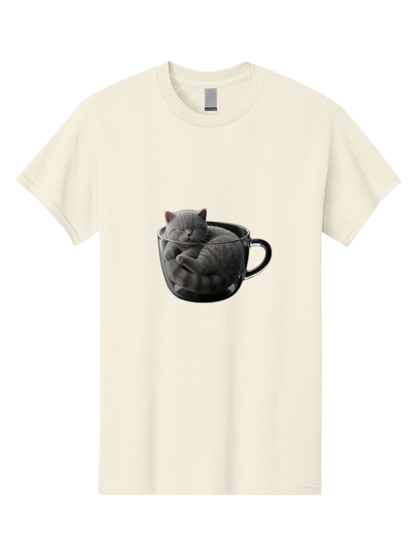 Cat-In-Coffee-Cup-1 Men'S Graphic Tee, 100% Cotton, Comfortable Casual Summer Wear, Machine Washable, Vintage Camera, Old Camera, Antique Camera, Black Camera, Classic Photography, Photography Equipment, Nostalgic Device, Film Camera, Bak193