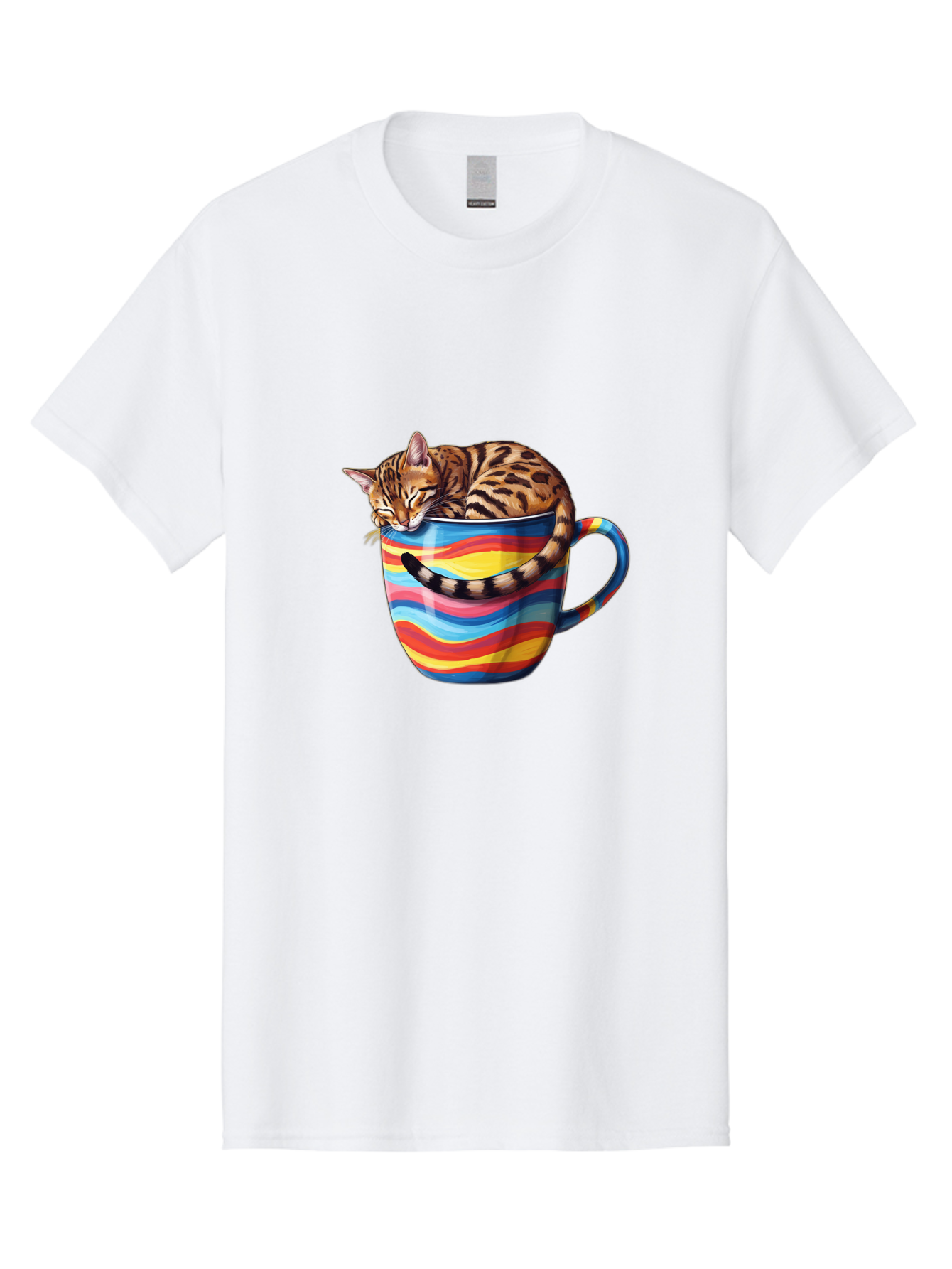 Cat-In-Coffee-Cup-2 Men'S Graphic Tee, 100% Cotton, Comfortable Casual Summer Wear, Machine Washable, Vintage Camera, Old Camera, Antique Camera, Black Camera, Classic Photography, Photography Equipment, Nostalgic Device, Film Camera, Bak194