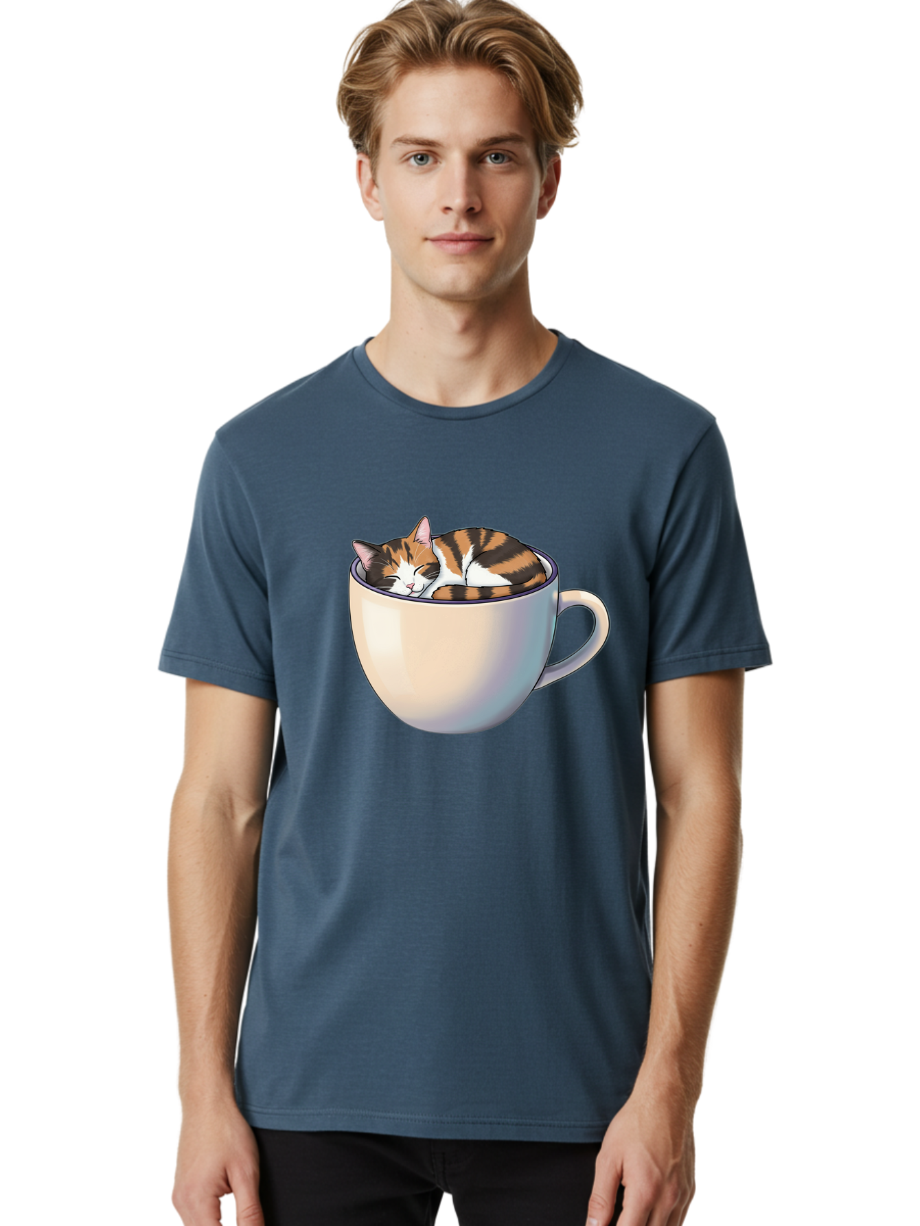 Cat-In-Cup Men'S Graphic Tee, 100% Cotton, Comfortable Casual Summer Wear, Machine Washable, Vintage Camera, Old Camera, Antique Camera, Black Camera, Classic Photography, Photography Equipment, Nostalgic Device, Film Camera, Camera Art Bak197