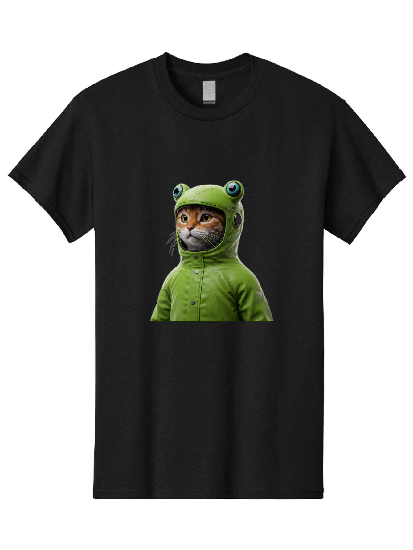 Cat-In-Frog-Costume-5 Men'S Graphic Tee, 100% Cotton, Comfortable Casual Summer Wear, Machine Washable, Vintage Camera, Old Camera, Antique Camera, Black Camera, Classic Photography, Photography Equipment, Nostalgic Device, Film Camera, Bak202