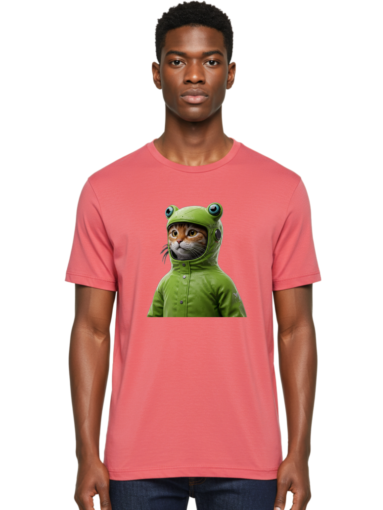 Cat-In-Frog-Costume-5 Men'S Graphic Tee, 100% Cotton, Comfortable Casual Summer Wear, Machine Washable, Vintage Camera, Old Camera, Antique Camera, Black Camera, Classic Photography, Photography Equipment, Nostalgic Device, Film Camera, Bak202