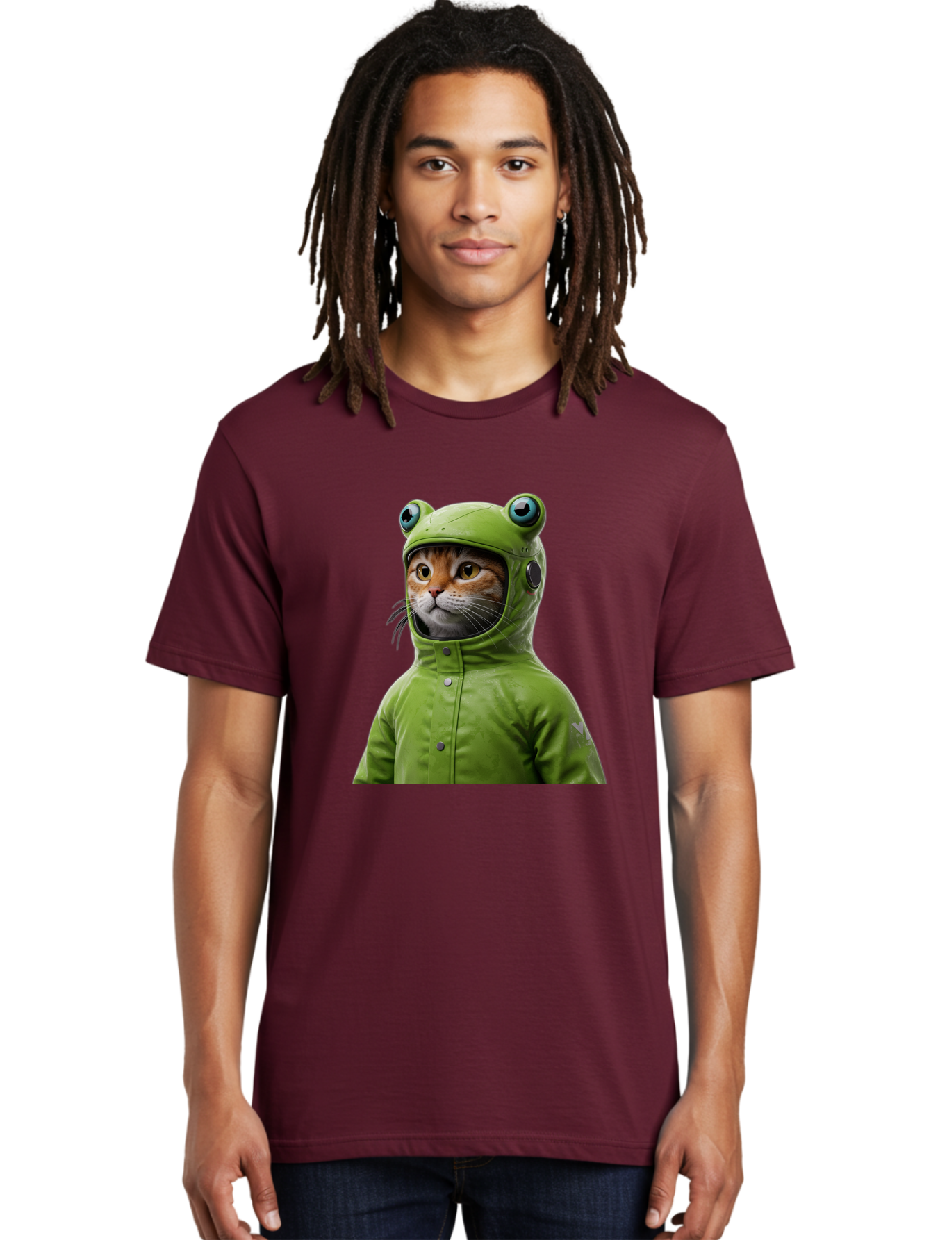 Cat-In-Frog-Costume-5 Men'S Graphic Tee, 100% Cotton, Comfortable Casual Summer Wear, Machine Washable, Vintage Camera, Old Camera, Antique Camera, Black Camera, Classic Photography, Photography Equipment, Nostalgic Device, Film Camera, Bak202