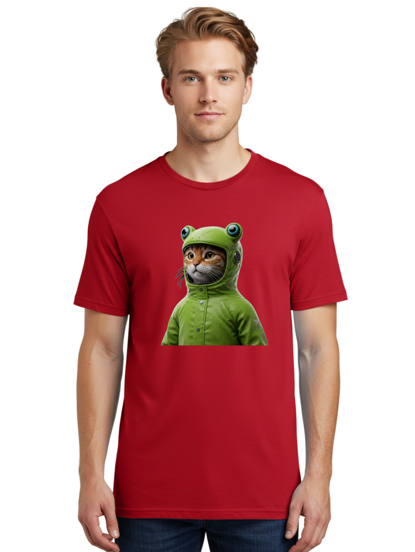Cat-In-Frog-Costume-5 Men'S Graphic Tee, 100% Cotton, Comfortable Casual Summer Wear, Machine Washable, Vintage Camera, Old Camera, Antique Camera, Black Camera, Classic Photography, Photography Equipment, Nostalgic Device, Film Camera, Bak202