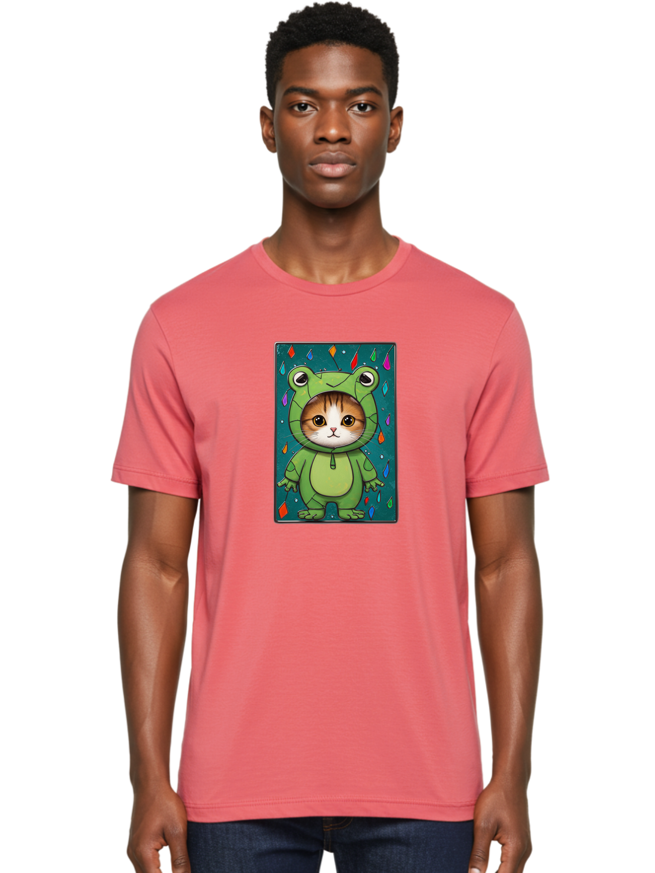 Cat-In-Frog-Costume-6 Men'S Graphic Tee, 100% Cotton, Comfortable Casual Summer Wear, Machine Washable, Vintage Camera, Old Camera, Antique Camera, Black Camera, Classic Photography, Photography Equipment, Nostalgic Device, Film Camera, Bak203