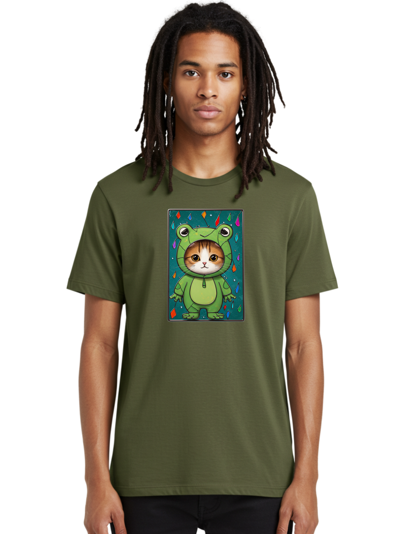Cat-In-Frog-Costume-6 Men'S Graphic Tee, 100% Cotton, Comfortable Casual Summer Wear, Machine Washable, Vintage Camera, Old Camera, Antique Camera, Black Camera, Classic Photography, Photography Equipment, Nostalgic Device, Film Camera, Bak203