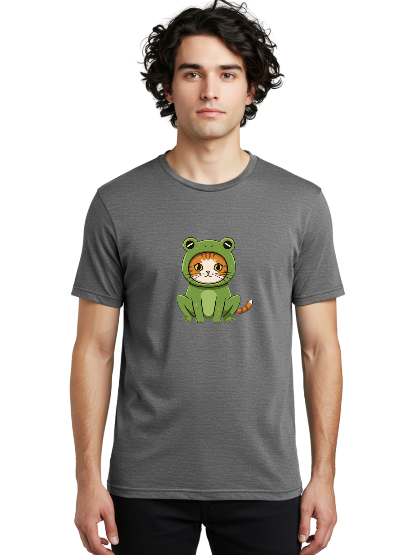Cat-In-Frog-Costume-7 Men'S Graphic Tee, 100% Cotton, Comfortable Casual Summer Wear, Machine Washable, Vintage Camera, Old Camera, Antique Camera, Black Camera, Classic Photography, Photography Equipment, Nostalgic Device, Film Camera, Bak204