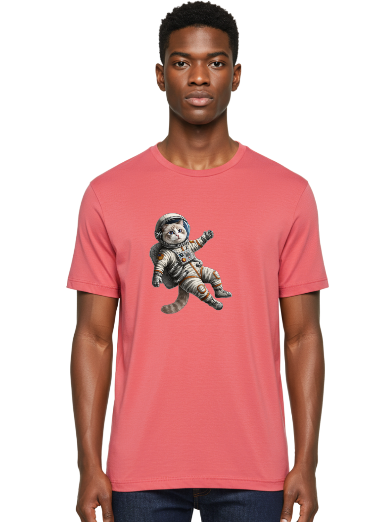 Cat-In-Space-Suit Men'S Graphic Tee, 100% Cotton, Comfortable Casual Summer Wear, Machine Washable, Vintage Camera, Old Camera, Antique Camera, Black Camera, Classic Photography, Photography Equipment, Nostalgic Device, Film Camera, Camera Art Bak207
