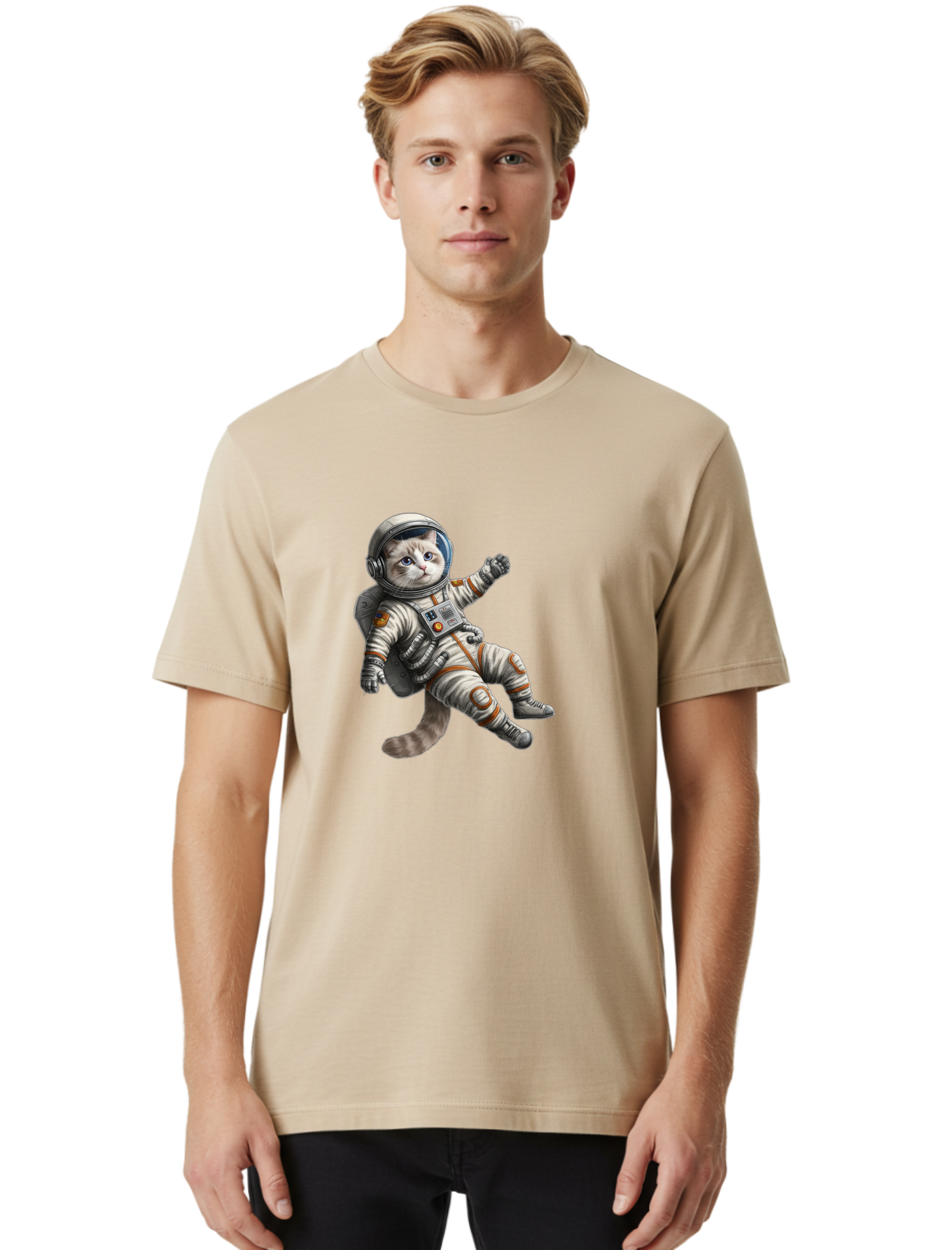 Cat-In-Space-Suit Men'S Graphic Tee, 100% Cotton, Comfortable Casual Summer Wear, Machine Washable, Vintage Camera, Old Camera, Antique Camera, Black Camera, Classic Photography, Photography Equipment, Nostalgic Device, Film Camera, Camera Art Bak207
