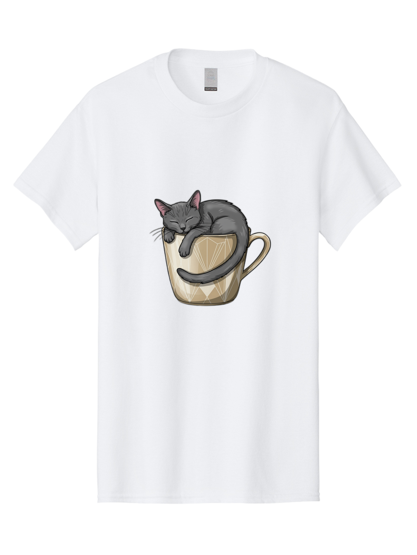 Cat-In-Tea-Cup Men'S Graphic Tee, 100% Cotton, Comfortable Casual Summer Wear, Machine Washable, Vintage Camera, Old Camera, Antique Camera, Black Camera, Classic Photography, Photography Equipment, Nostalgic Device, Film Camera, Camera Art Bak211