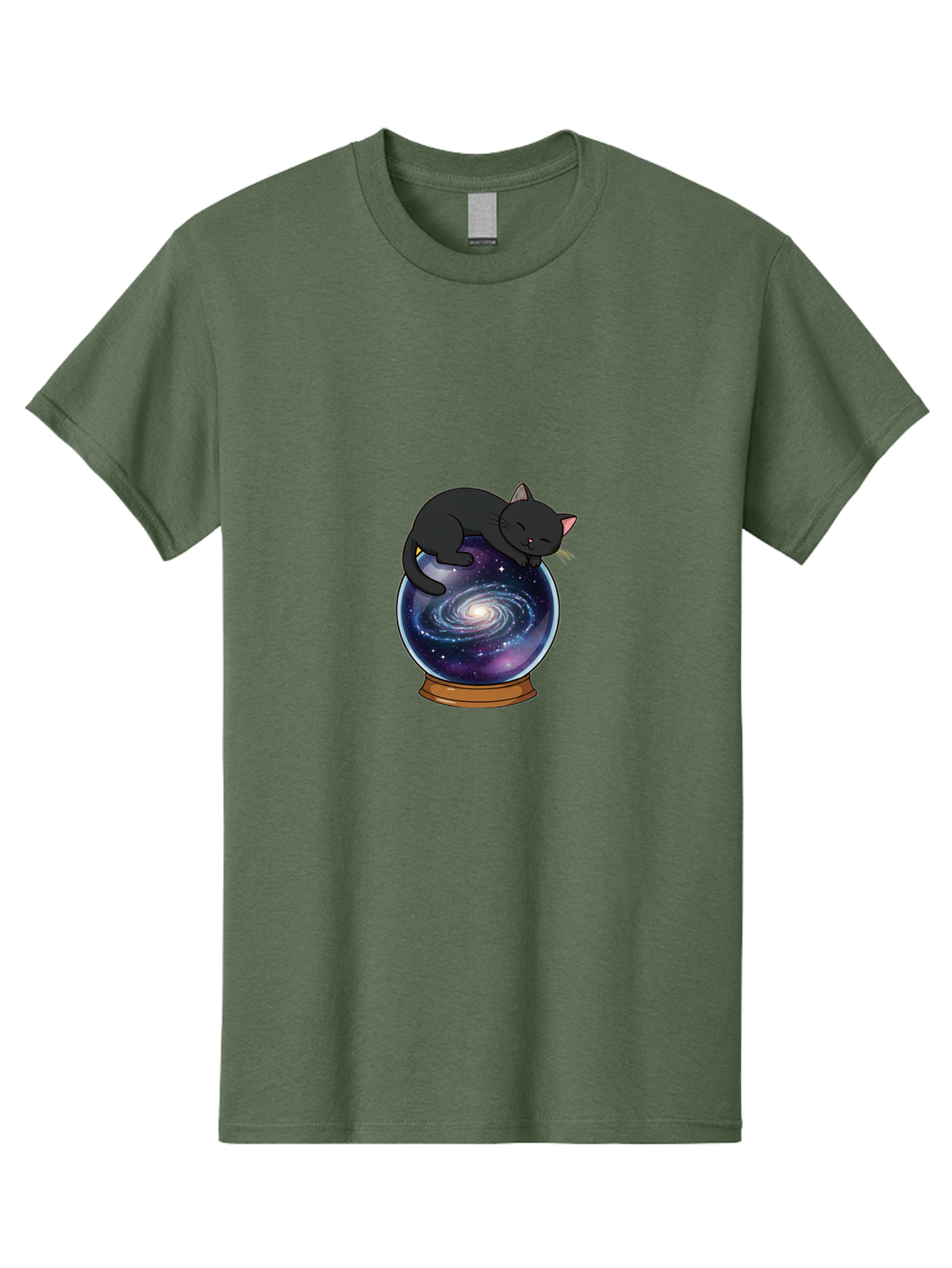 Cat-On-Crystal-Ball-1 Men'S Graphic Tee, 100% Cotton, Comfortable Casual Summer Wear, Machine Washable, Vintage Camera, Old Camera, Antique Camera, Black Camera, Classic Photography, Photography Equipment, Nostalgic Device, Film Camera, Bak212