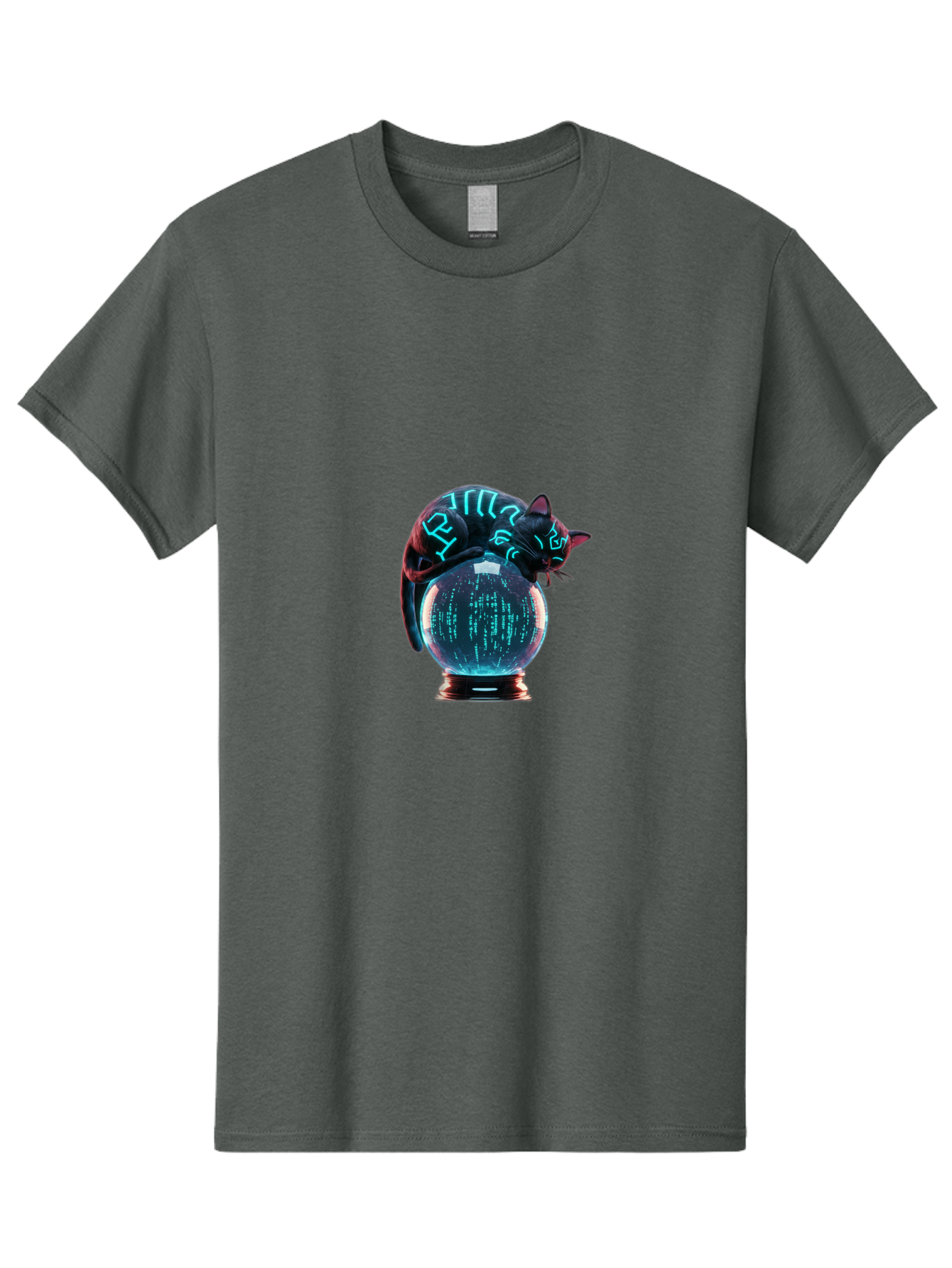Cat-On-Crystal-Ball-2 Men'S Graphic Tee, 100% Cotton, Comfortable Casual Summer Wear, Machine Washable, Vintage Camera, Old Camera, Antique Camera, Black Camera, Classic Photography, Photography Equipment, Nostalgic Device, Film Camera, Bak213