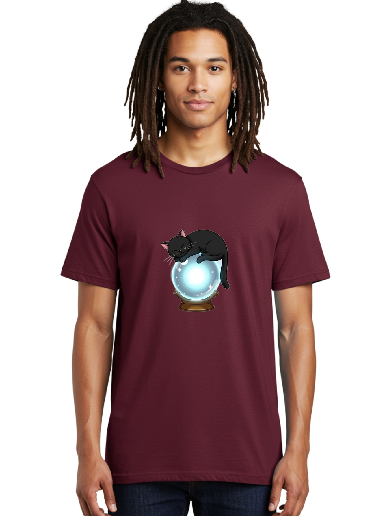 Cat-On-Crystal-Ball Men'S Graphic Tee, 100% Cotton, Comfortable Casual Summer Wear, Machine Washable, Vintage Camera, Old Camera, Antique Camera, Black Camera, Classic Photography, Photography Equipment, Nostalgic Device, Film Camera, Bak214