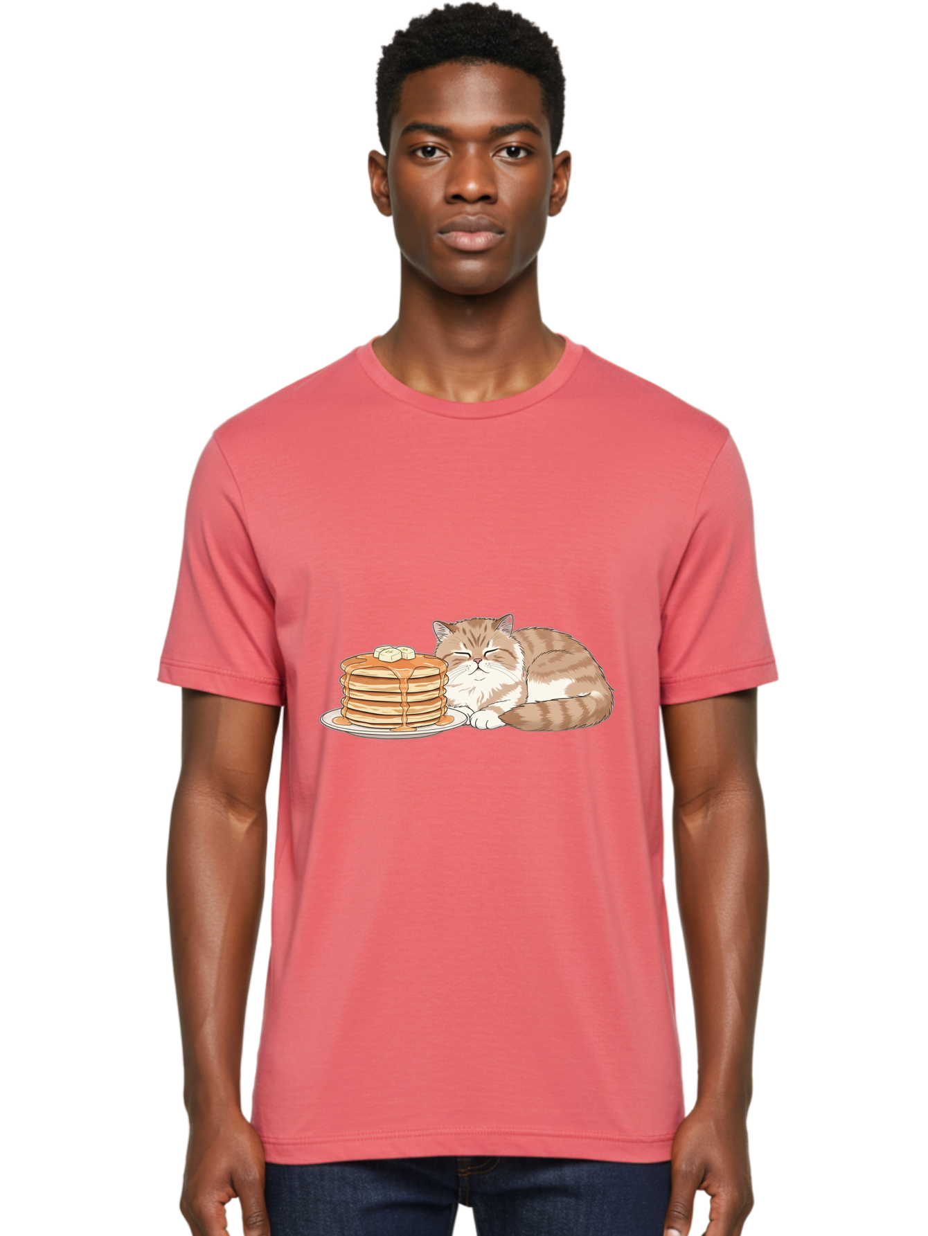 Cat-Sleeping-Beside-Pancakes Men'S Graphic Tee, 100% Cotton, Comfortable Casual Summer Wear, Machine Washable, Vintage Camera, Old Camera, Antique Camera, Black Camera, Classic Photography, Photography Equipment, Nostalgic Device, Film Camera, Bak216