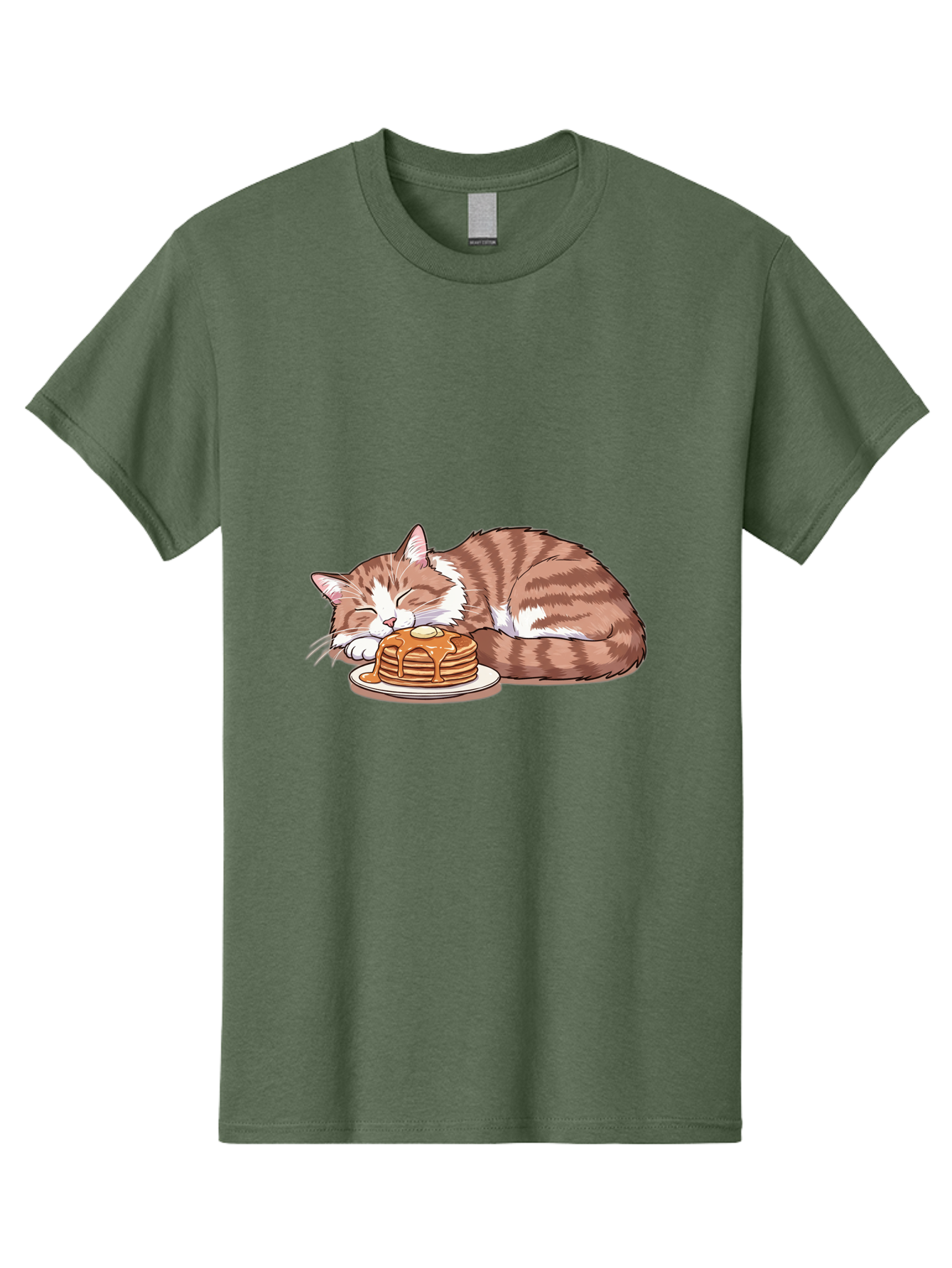 Cat-Sleeping-On-Pancakes-2 Men'S Graphic Tee, 100% Cotton, Comfortable Casual Summer Wear, Machine Washable, Vintage Camera, Old Camera, Antique Camera, Black Camera, Classic Photography, Photography Equipment, Nostalgic Device, Film Camera, Bak221