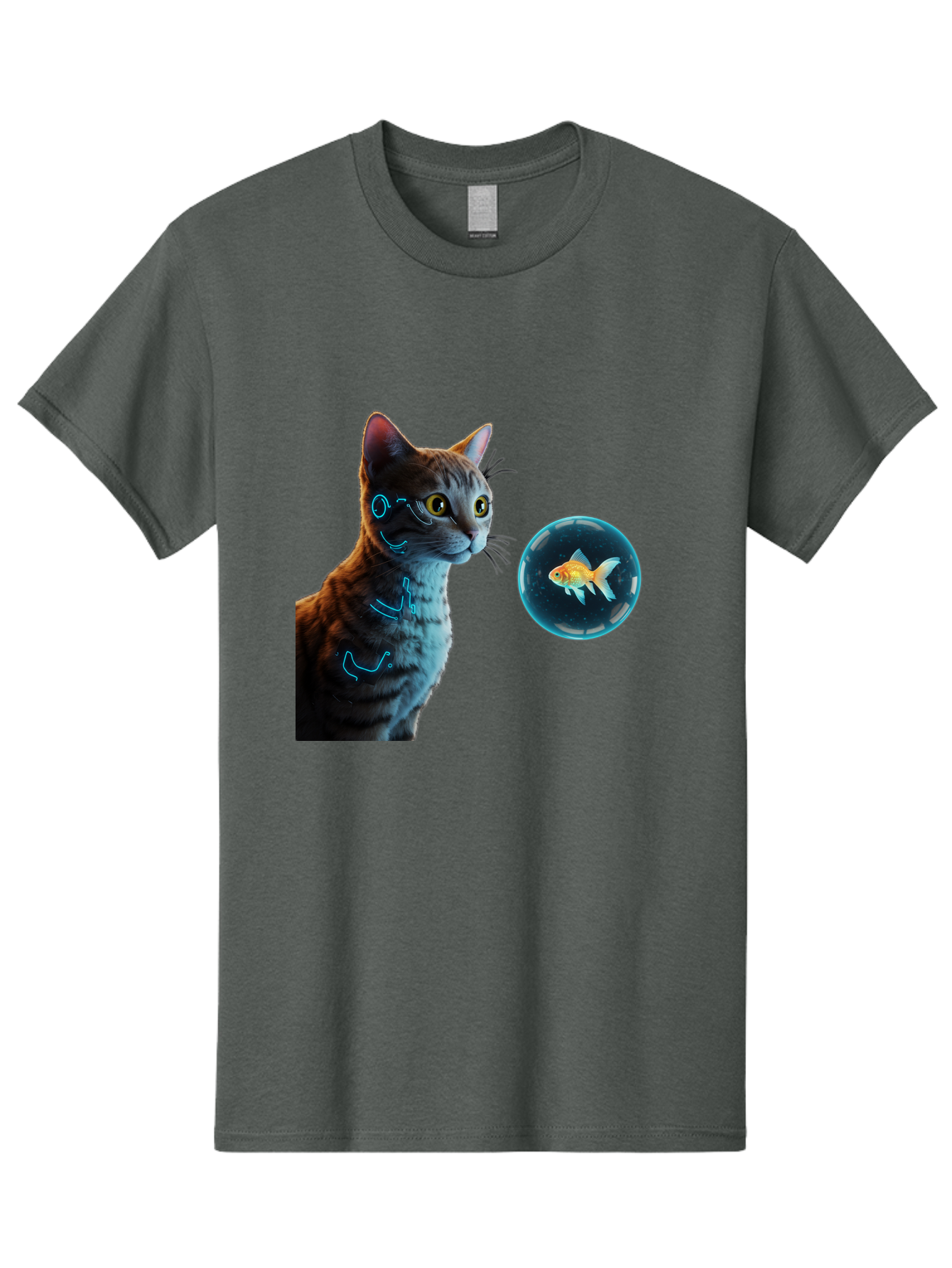 Cat-With-Fishbowl Men'S Graphic Tee, 100% Cotton, Comfortable Casual Summer Wear, Machine Washable, Vintage Camera, Old Camera, Antique Camera, Black Camera, Classic Photography, Photography Equipment, Nostalgic Device, Film Camera, Camera Art Bak223