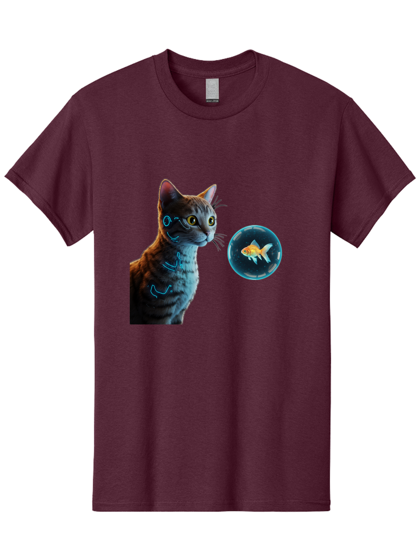Cat-With-Fishbowl Men'S Graphic Tee, 100% Cotton, Comfortable Casual Summer Wear, Machine Washable, Vintage Camera, Old Camera, Antique Camera, Black Camera, Classic Photography, Photography Equipment, Nostalgic Device, Film Camera, Camera Art Bak223