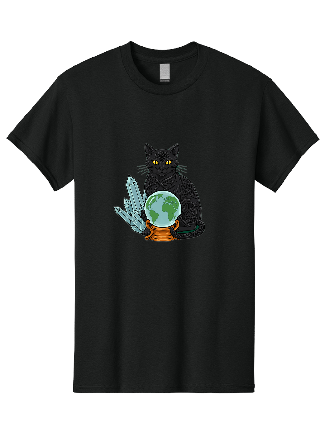 Celtic-Cat-With-Globe Men'S Graphic Tee, 100% Cotton, Comfortable Casual Summer Wear, Machine Washable, Vintage Camera, Old Camera, Antique Camera, Black Camera, Classic Photography, Photography Equipment, Nostalgic Device, Film Camera, Bak225