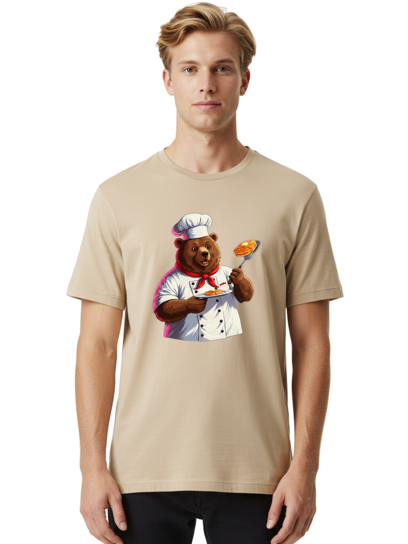 Chef-Bear-5 Men'S Graphic Tee, 100% Cotton, Comfortable Casual Summer Wear, Machine Washable, Vintage Camera, Old Camera, Antique Camera, Black Camera, Classic Photography, Photography Equipment, Nostalgic Device, Film Camera, Camera Art Bak234