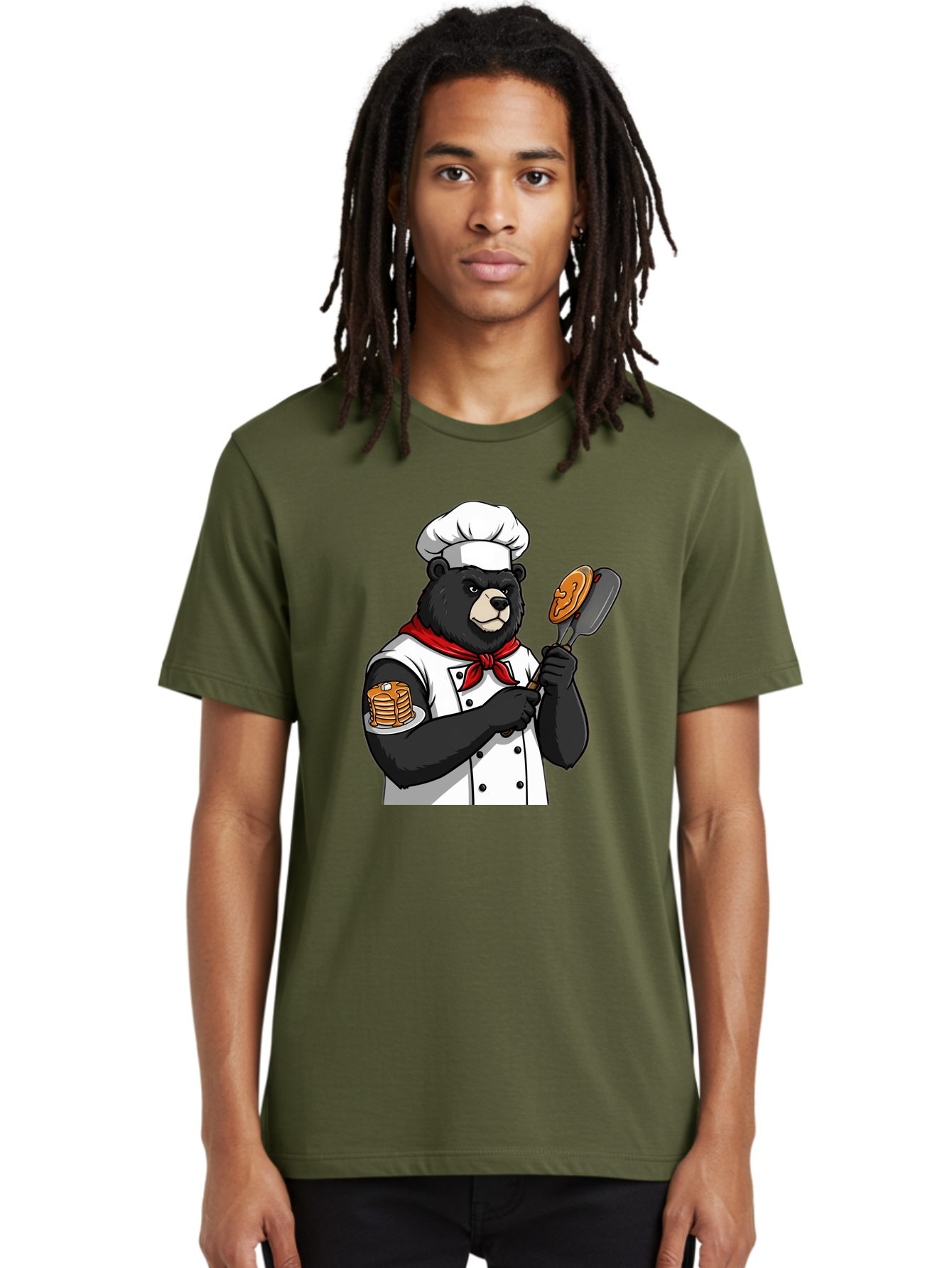 Chef-Bear-8 Men'S Graphic Tee, 100% Cotton, Comfortable Casual Summer Wear, Machine Washable, Vintage Camera, Old Camera, Antique Camera, Black Camera, Classic Photography, Photography Equipment, Nostalgic Device, Film Camera, Camera Art Bak237
