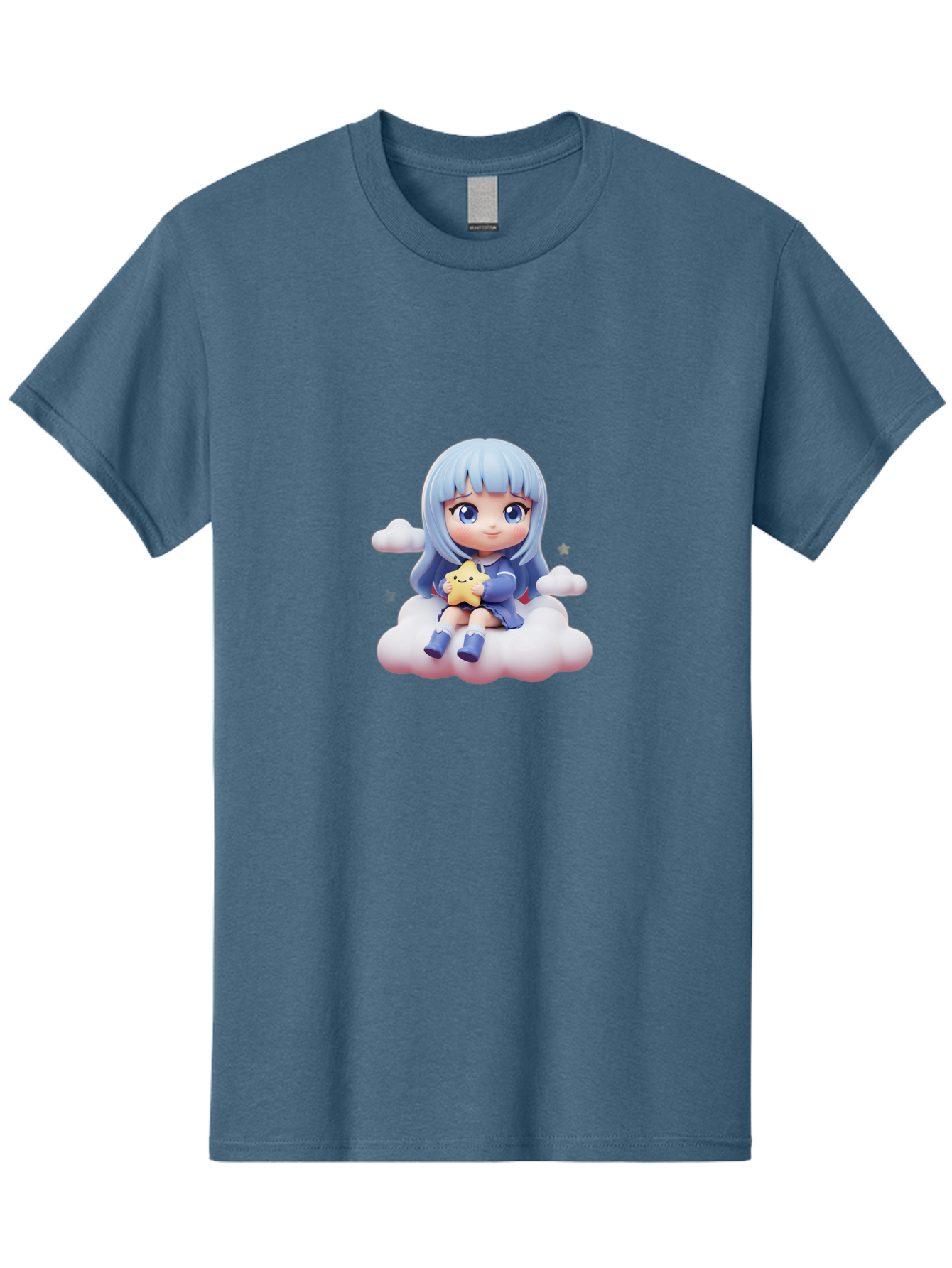 Chibi-Girl-On-Cloud Men'S Graphic Tee, 100% Cotton, Comfortable Casual Summer Wear, Machine Washable, Vintage Camera, Old Camera, Antique Camera, Black Camera, Classic Photography, Photography Equipment, Nostalgic Device, Film Camera, Bak240