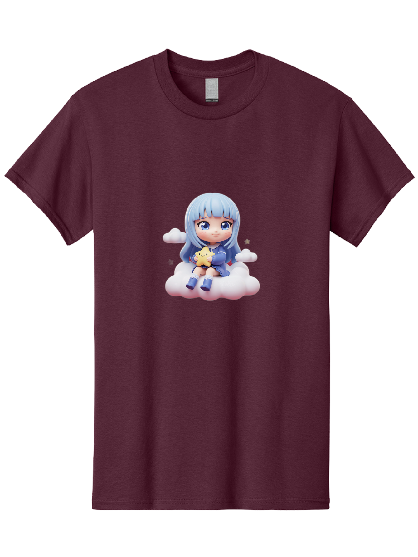 Chibi-Girl-On-Cloud Men'S Graphic Tee, 100% Cotton, Comfortable Casual Summer Wear, Machine Washable, Vintage Camera, Old Camera, Antique Camera, Black Camera, Classic Photography, Photography Equipment, Nostalgic Device, Film Camera, Bak240