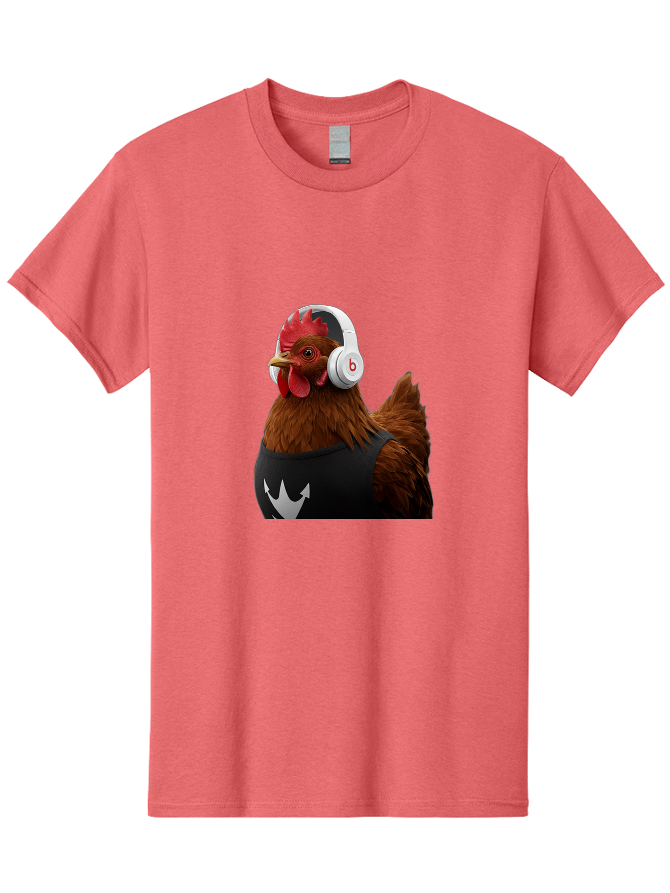 Chicken-With-Beats-Headphones Men'S Graphic Tee, 100% Cotton, Comfortable Casual Summer Wear, Machine Washable, Vintage Camera, Old Camera, Antique Camera, Black Camera, Classic Photography, Photography Equipment, Nostalgic Device, Bak243