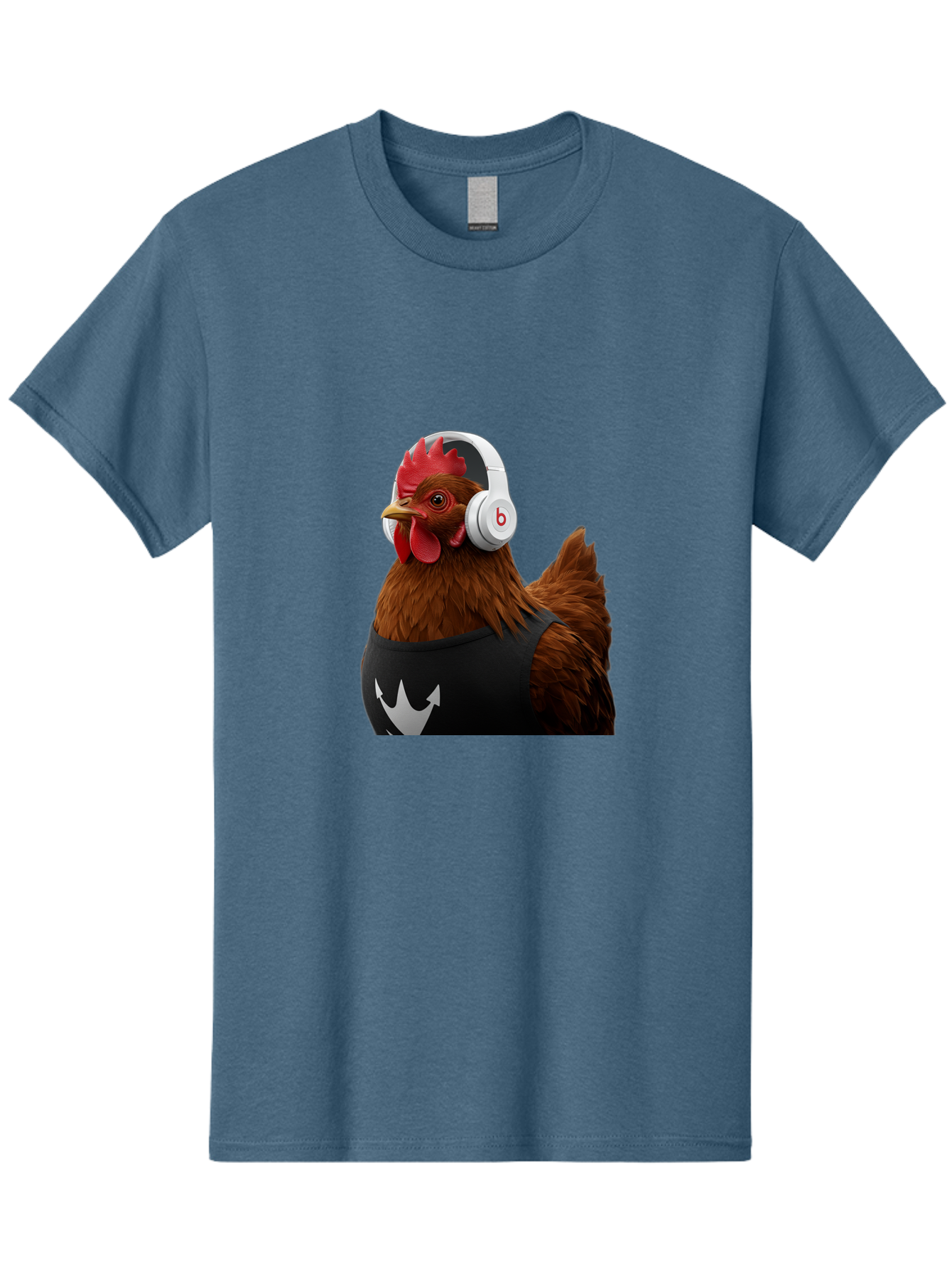 Chicken-With-Beats-Headphones Men'S Graphic Tee, 100% Cotton, Comfortable Casual Summer Wear, Machine Washable, Vintage Camera, Old Camera, Antique Camera, Black Camera, Classic Photography, Photography Equipment, Nostalgic Device, Bak243