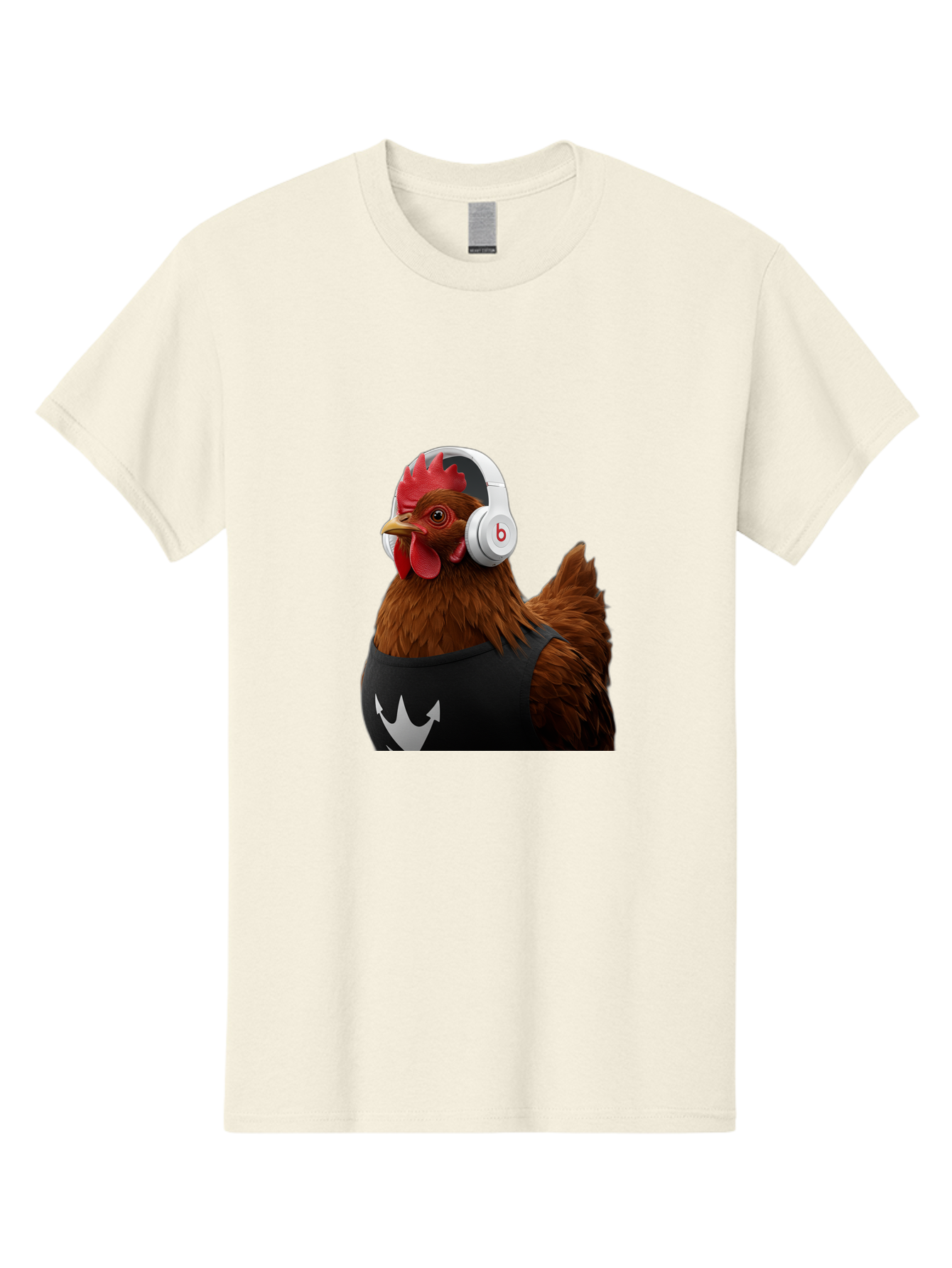Chicken-With-Beats-Headphones Men'S Graphic Tee, 100% Cotton, Comfortable Casual Summer Wear, Machine Washable, Vintage Camera, Old Camera, Antique Camera, Black Camera, Classic Photography, Photography Equipment, Nostalgic Device, Bak243