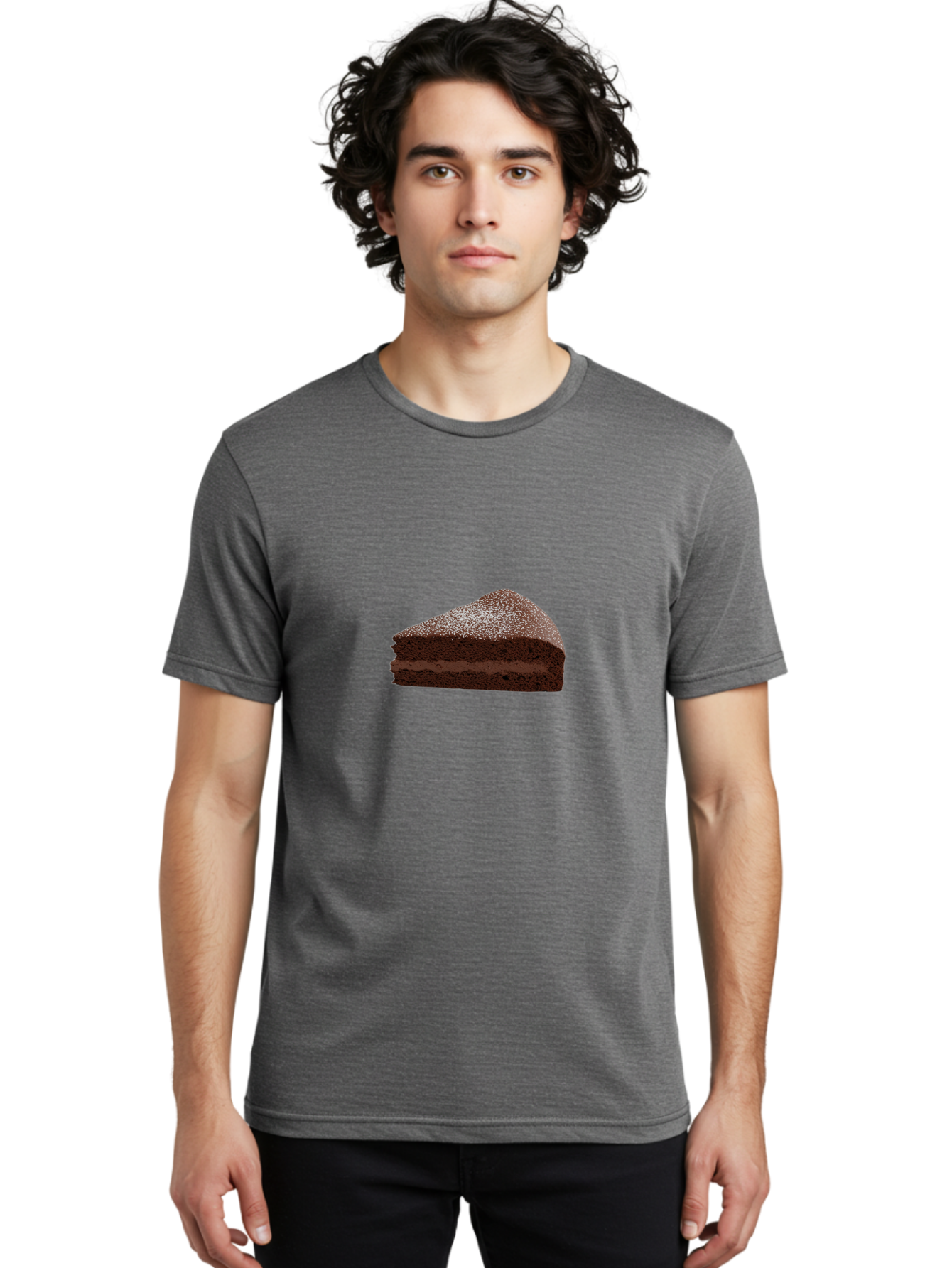Chocolate-Cake-Slice-1 Men'S Graphic Tee, 100% Cotton, Comfortable Casual Summer Wear, Machine Washable, Vintage Camera, Old Camera, Antique Camera, Black Camera, Classic Photography, Photography Equipment, Nostalgic Device, Film Camera, Bak251