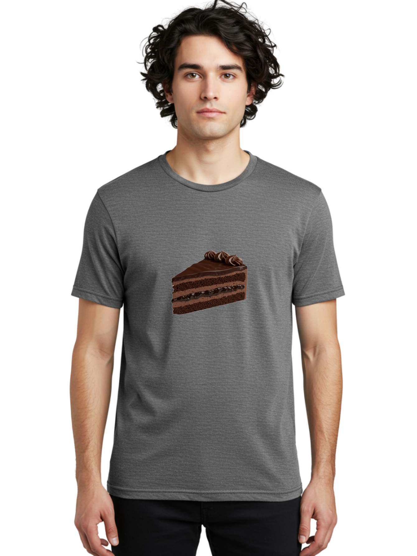 Chocolate-Cake-Slice Men'S Graphic Tee, 100% Cotton, Comfortable Casual Summer Wear, Machine Washable, Vintage Camera, Old Camera, Antique Camera, Black Camera, Classic Photography, Photography Equipment, Nostalgic Device, Film Camera, Bak252