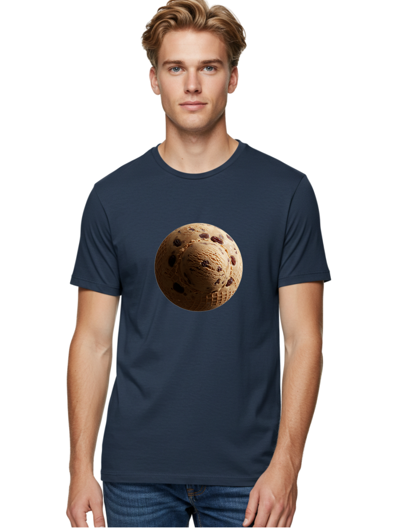 Chocolate-Chip-Ice-Cream-Scoop Men'S Graphic Tee, 100% Cotton, Comfortable Casual Summer Wear, Machine Washable, Vintage Camera, Old Camera, Antique Camera, Black Camera, Classic Photography, Photography Equipment, Nostalgic Device, Bak254