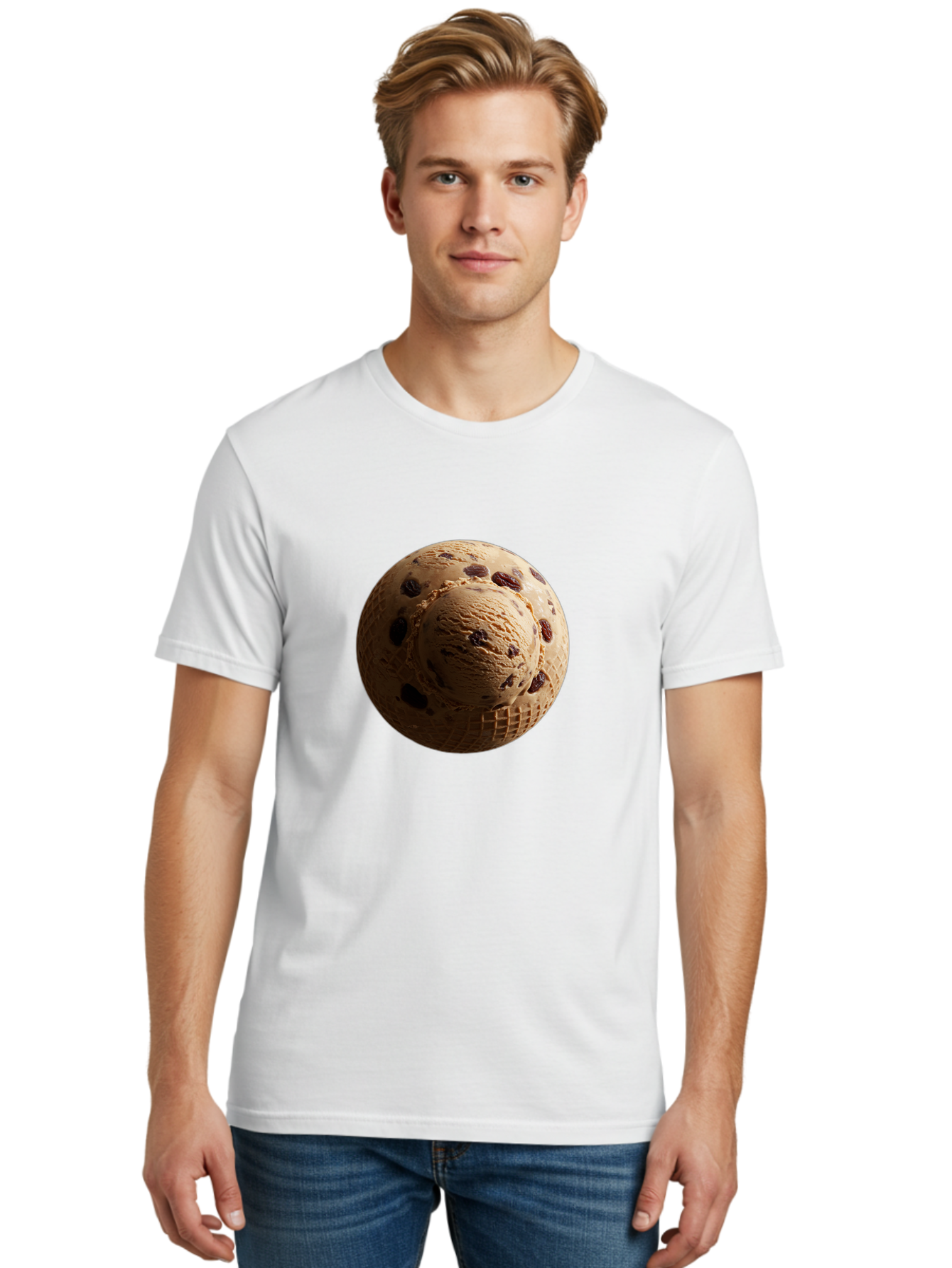 Chocolate-Chip-Ice-Cream-Scoop Men'S Graphic Tee, 100% Cotton, Comfortable Casual Summer Wear, Machine Washable, Vintage Camera, Old Camera, Antique Camera, Black Camera, Classic Photography, Photography Equipment, Nostalgic Device, Bak254