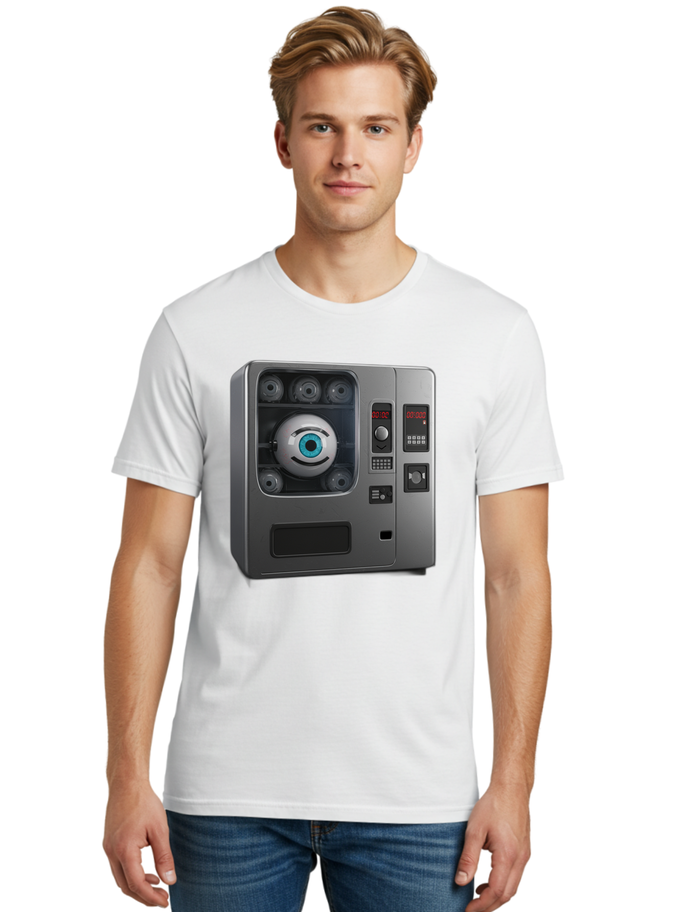 Claptrap Men'S Graphic Tee, 100% Cotton, Comfortable Casual Summer Wear, Machine Washable, Vintage Camera, Old Camera, Antique Camera, Black Camera, Classic Photography, Photography Equipment, Nostalgic Device, Film Camera, Camera Art Bak261