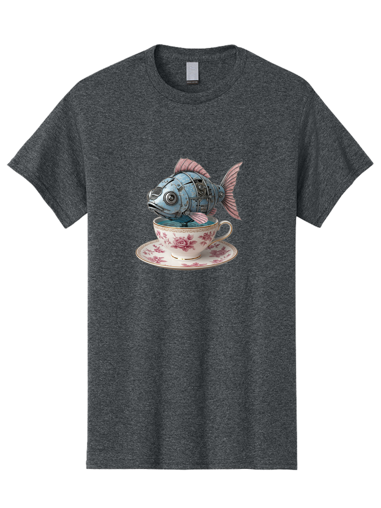 Clockwork-Fish Men'S Graphic Tee, 100% Cotton, Comfortable Casual Summer Wear, Machine Washable, Vintage Camera, Old Camera, Antique Camera, Black Camera, Classic Photography, Photography Equipment, Nostalgic Device, Film Camera, Camera Art Bak263