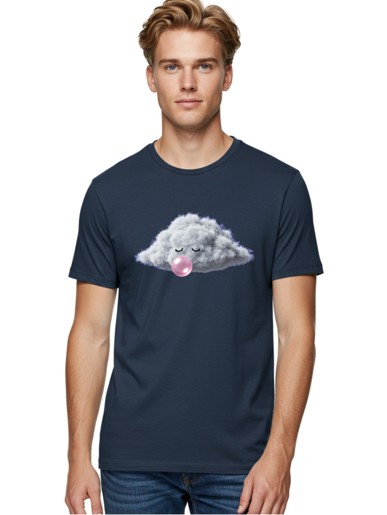 Cloud-Blowing-Bubble-1 Men'S Graphic Tee, 100% Cotton, Comfortable Casual Summer Wear, Machine Washable, Vintage Camera, Old Camera, Antique Camera, Black Camera, Classic Photography, Photography Equipment, Nostalgic Device, Film Camera, Bak264