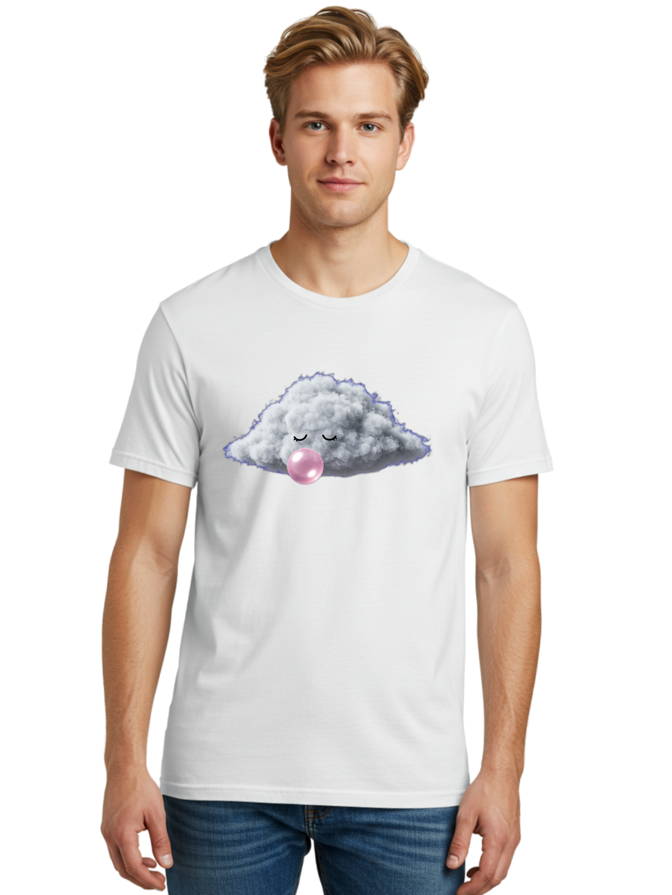 Cloud-Blowing-Bubble-1 Men'S Graphic Tee, 100% Cotton, Comfortable Casual Summer Wear, Machine Washable, Vintage Camera, Old Camera, Antique Camera, Black Camera, Classic Photography, Photography Equipment, Nostalgic Device, Film Camera, Bak264