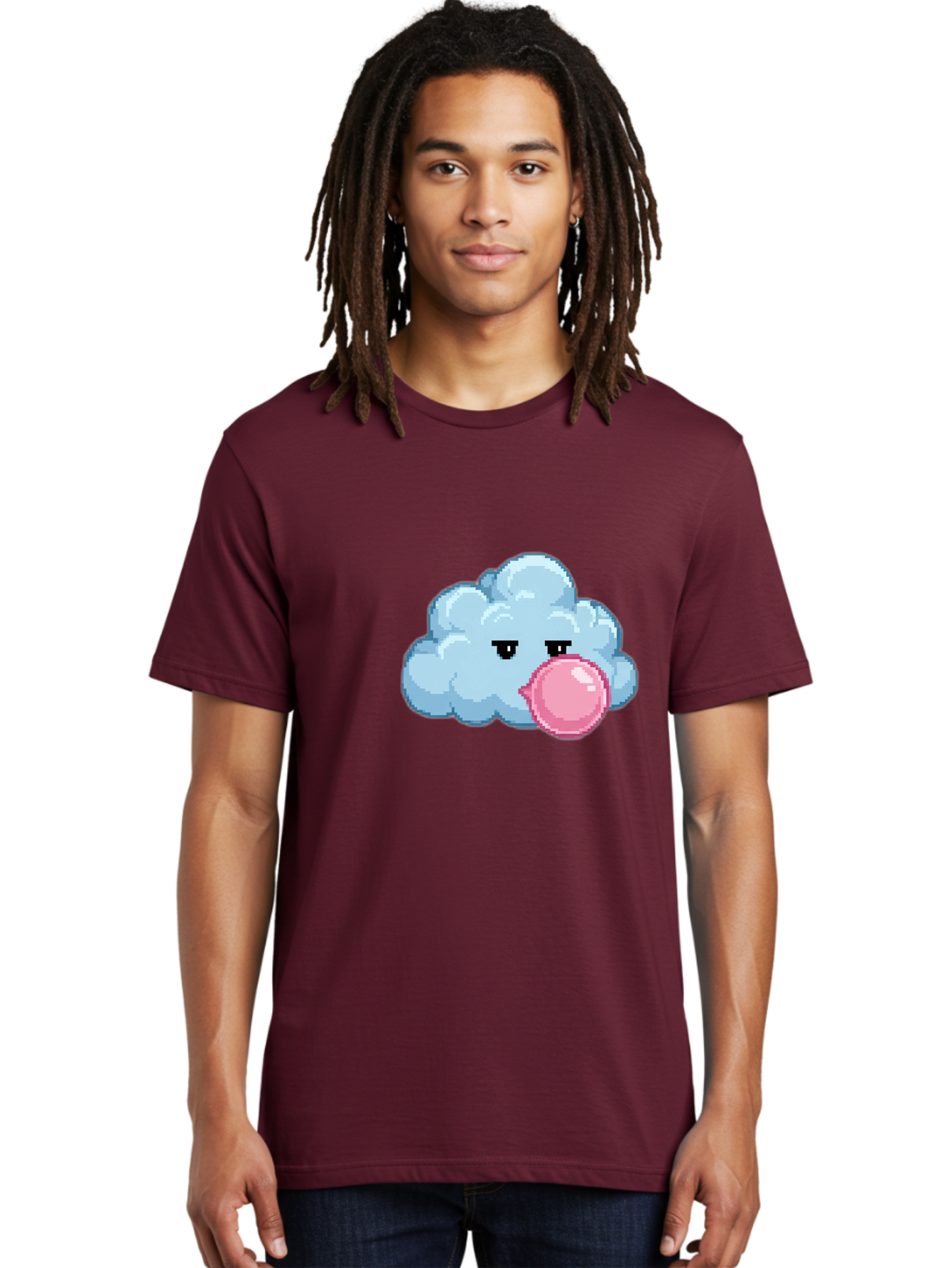 Cloud-Chewing-Pink-Gum Men'S Graphic Tee, 100% Cotton, Comfortable Casual Summer Wear, Machine Washable, Vintage Camera, Old Camera, Antique Camera, Black Camera, Classic Photography, Photography Equipment, Nostalgic Device, Film Camera, Bak268