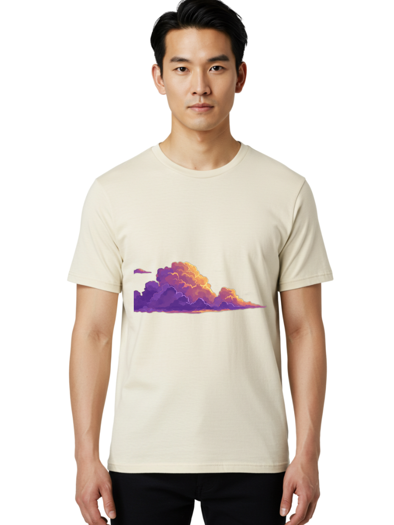 Clouds Men'S Graphic Tee, 100% Cotton, Comfortable Casual Summer Wear, Machine Washable, Vintage Camera, Old Camera, Antique Camera, Black Camera, Classic Photography, Photography Equipment, Nostalgic Device, Film Camera, Camera Art Bak272