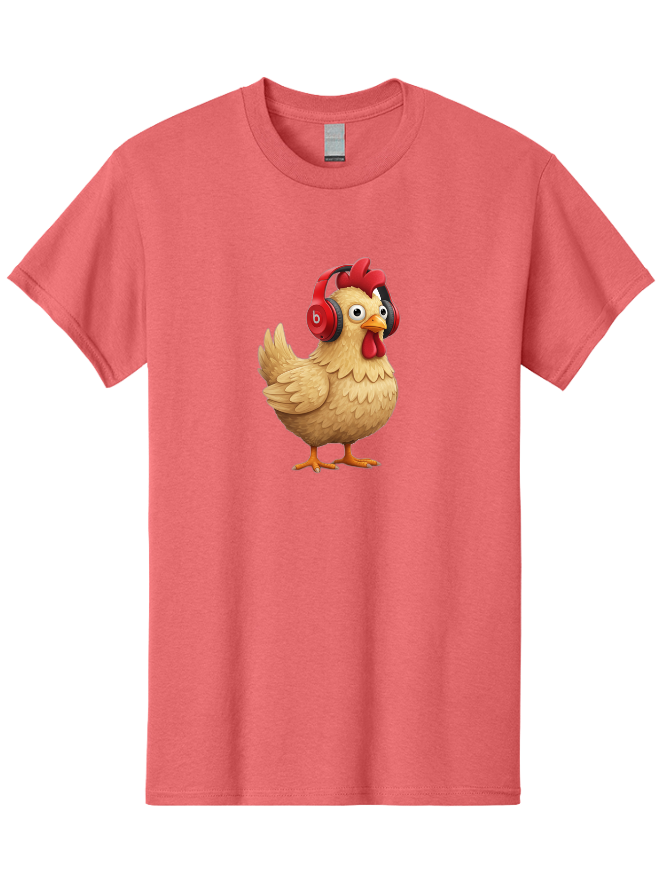Clucking-Chicken-With-Headphones Men'S Graphic Tee, 100% Cotton, Comfortable Casual Summer Wear, Machine Washable, Vintage Camera, Old Camera, Antique Camera, Black Camera, Classic Photography, Photography Equipment, Nostalgic Device, Bak274