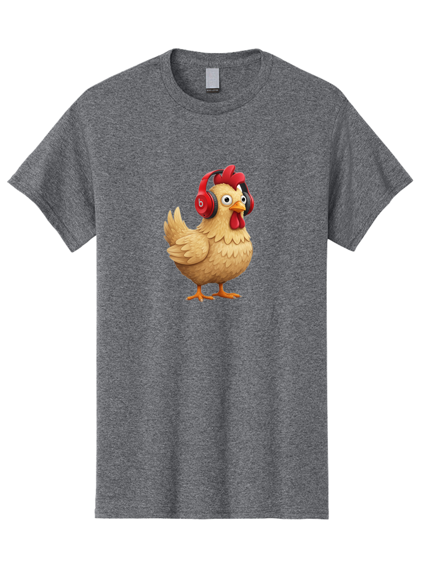 Clucking-Chicken-With-Headphones Men'S Graphic Tee, 100% Cotton, Comfortable Casual Summer Wear, Machine Washable, Vintage Camera, Old Camera, Antique Camera, Black Camera, Classic Photography, Photography Equipment, Nostalgic Device, Bak274