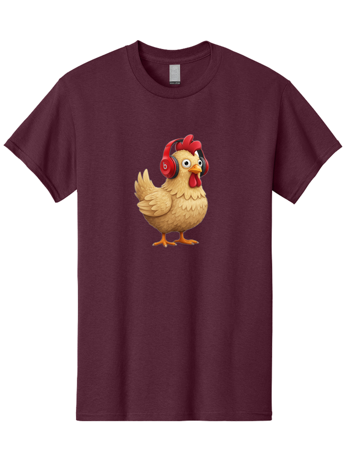 Clucking-Chicken-With-Headphones Men'S Graphic Tee, 100% Cotton, Comfortable Casual Summer Wear, Machine Washable, Vintage Camera, Old Camera, Antique Camera, Black Camera, Classic Photography, Photography Equipment, Nostalgic Device, Bak274