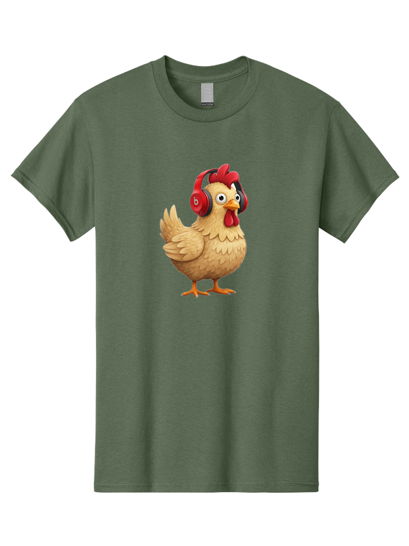 Clucking-Chicken-With-Headphones Men'S Graphic Tee, 100% Cotton, Comfortable Casual Summer Wear, Machine Washable, Vintage Camera, Old Camera, Antique Camera, Black Camera, Classic Photography, Photography Equipment, Nostalgic Device, Bak274