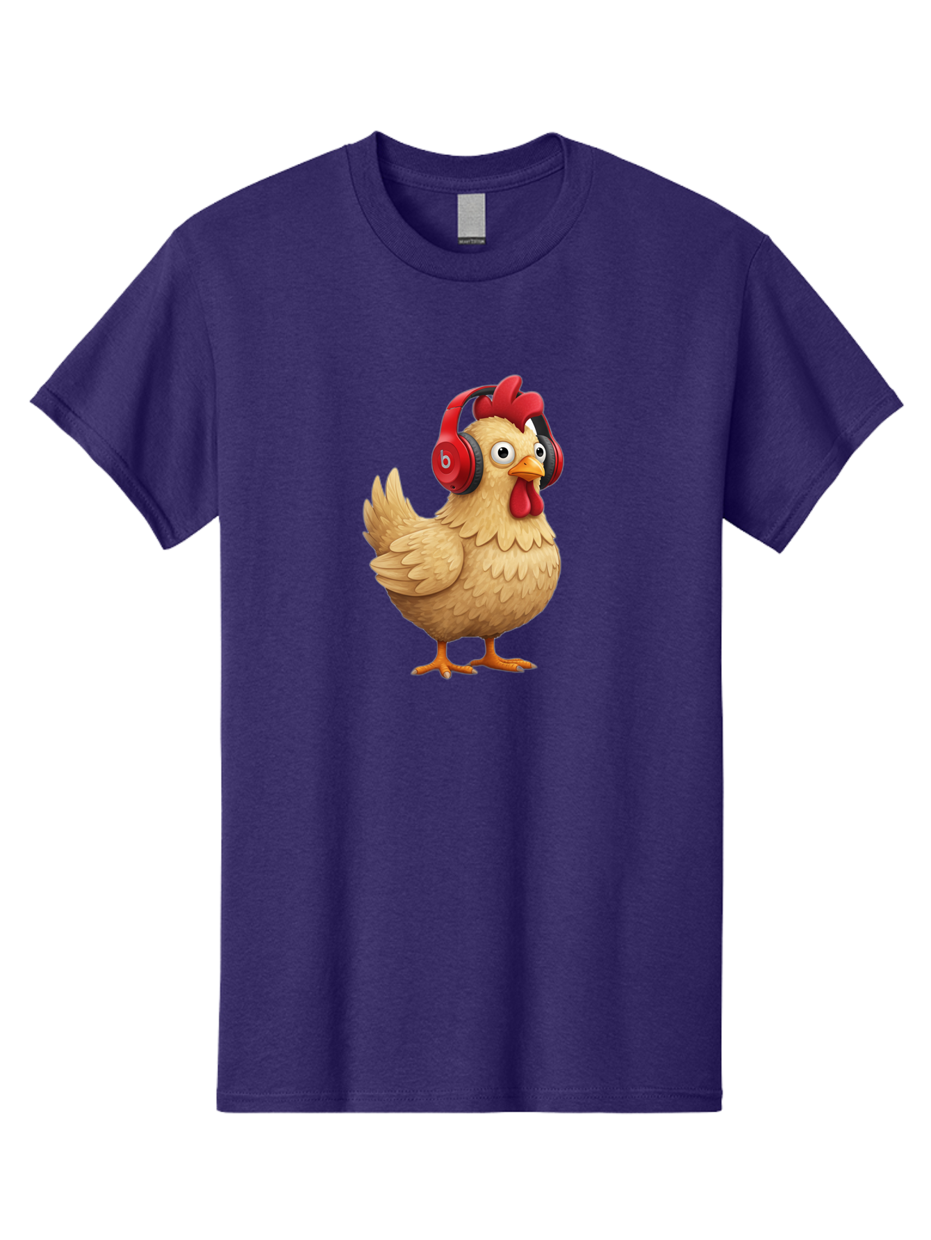 Clucking-Chicken-With-Headphones Men'S Graphic Tee, 100% Cotton, Comfortable Casual Summer Wear, Machine Washable, Vintage Camera, Old Camera, Antique Camera, Black Camera, Classic Photography, Photography Equipment, Nostalgic Device, Bak274